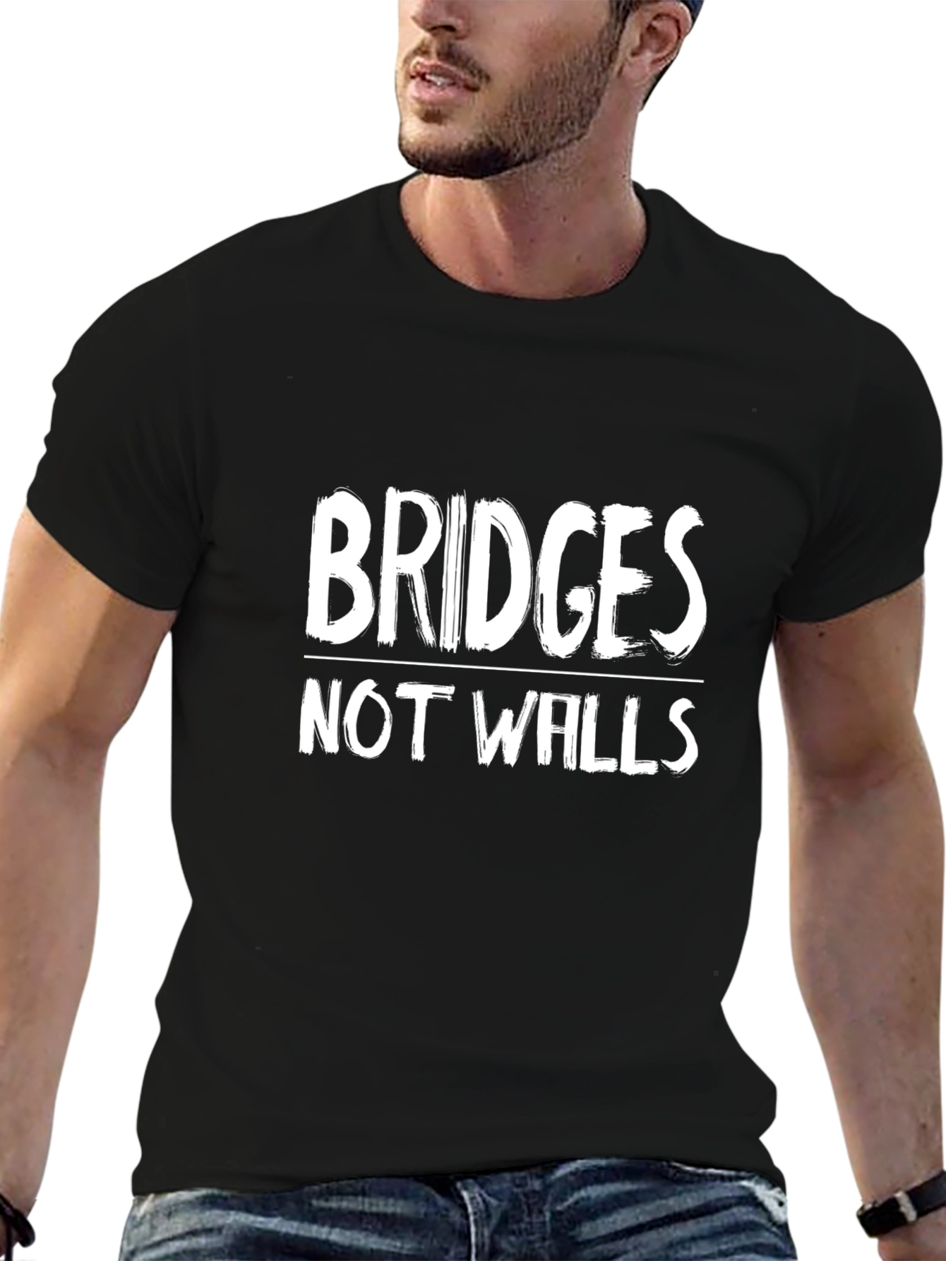 Bridges Not Walls Graphic T-Shirt - Black