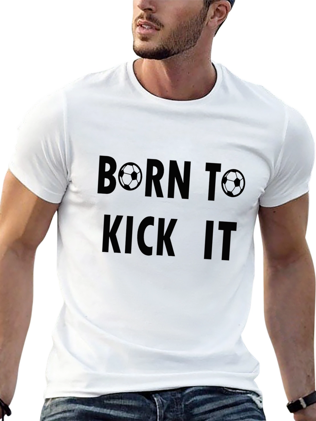 Born to Kick It Black Graphic Tee