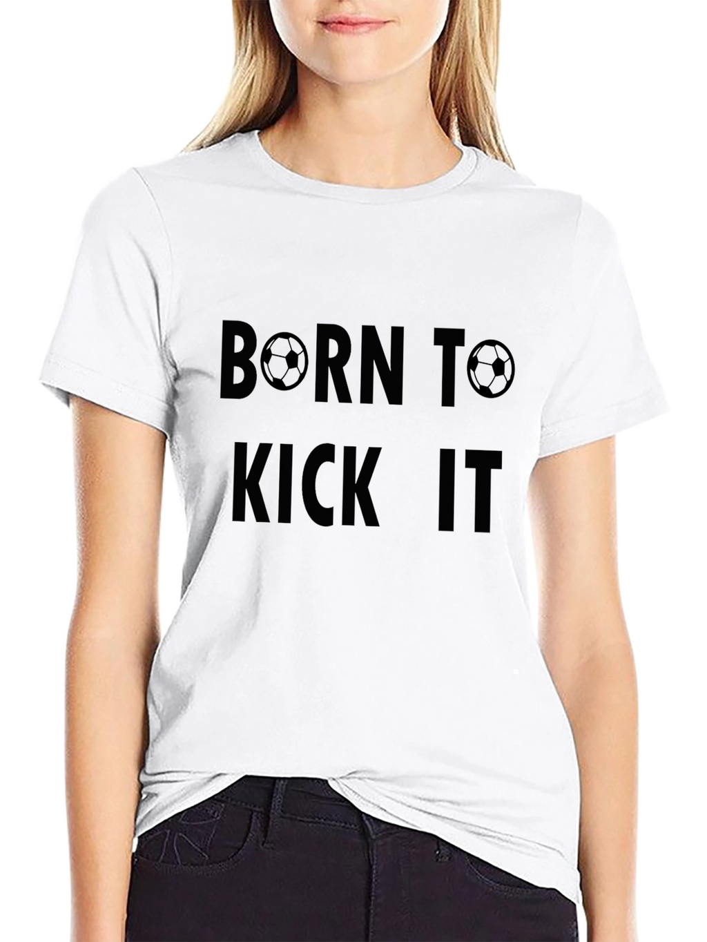 Born to Kick It Black Graphic Tee