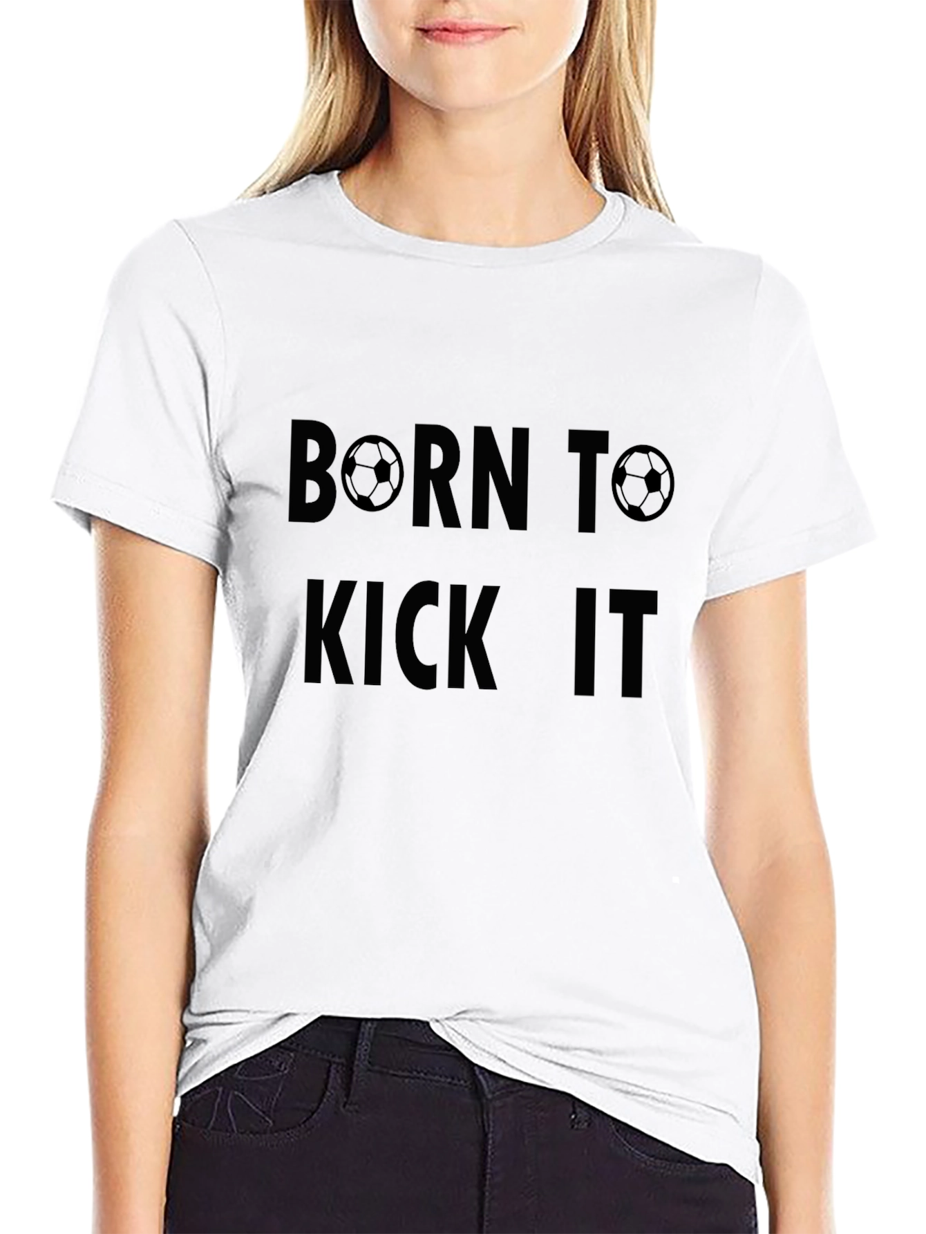 Born to Kick It Black Graphic Tee