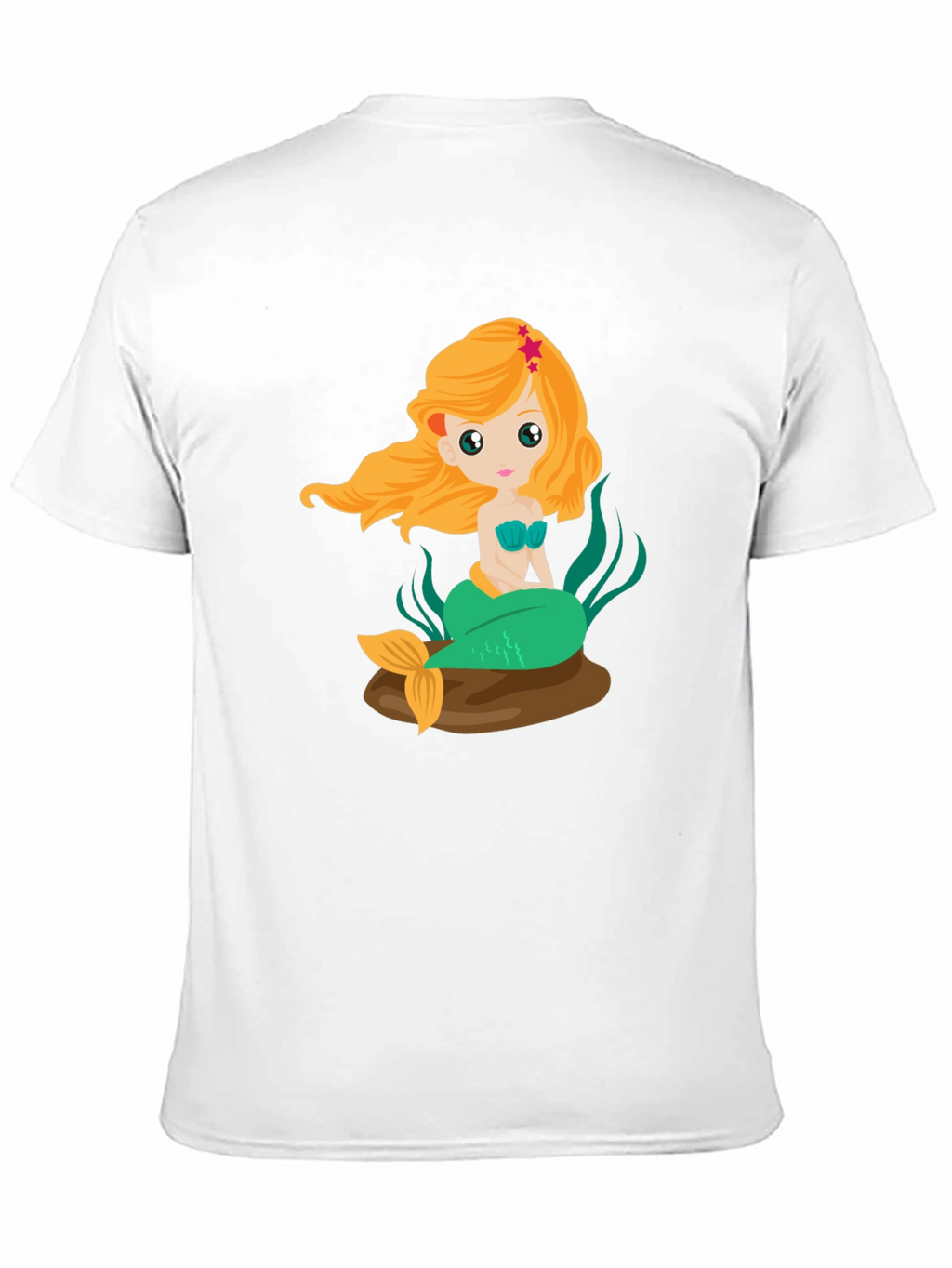 Mermaid Graphic Tee - Black Cotton Blend