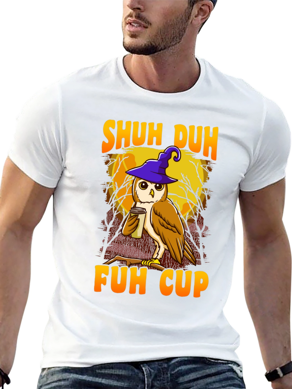 Shuh Duh Fuh Cup Owl Graphic T-Shirt