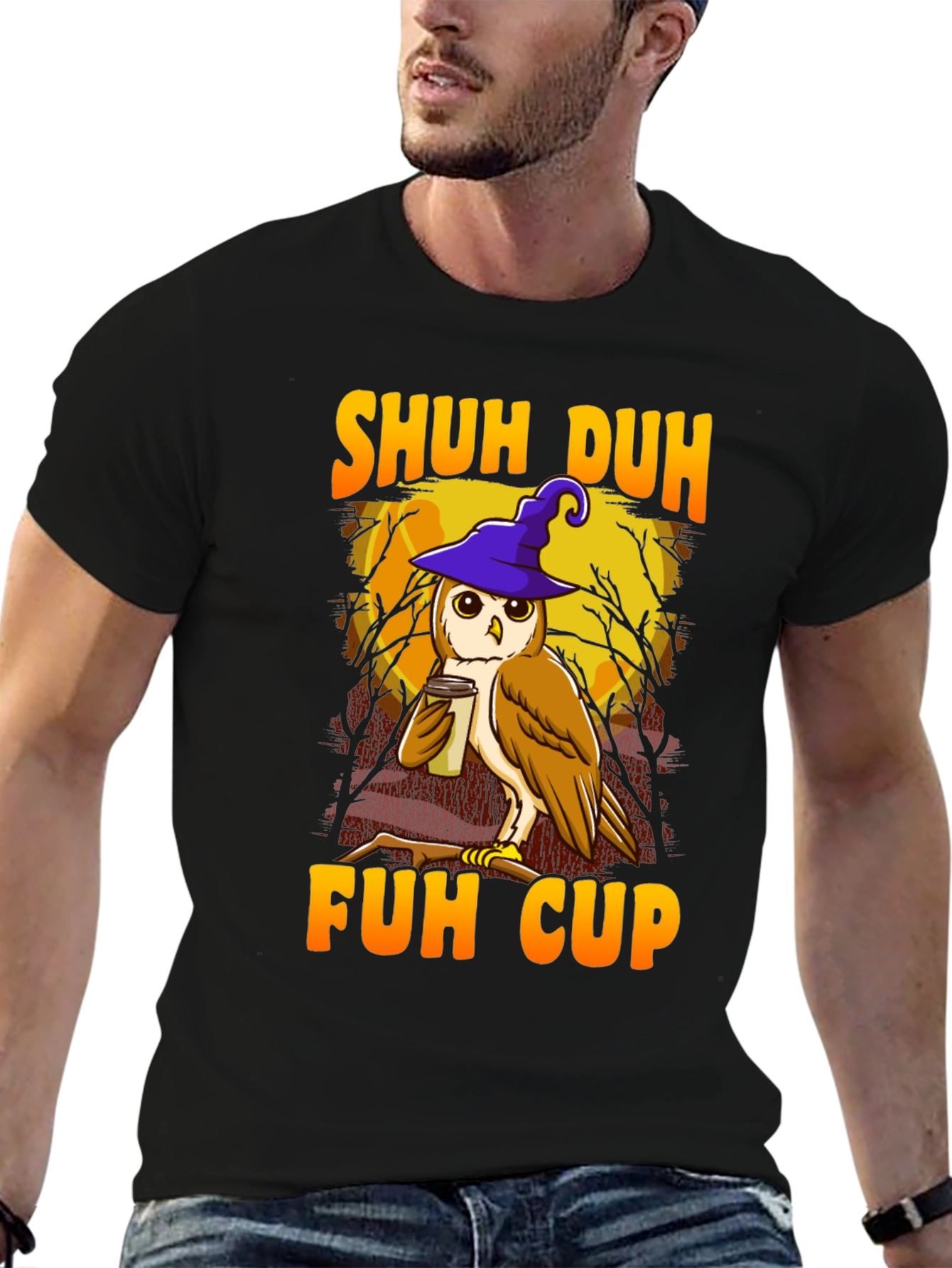 Shuh Duh Fuh Cup Owl Graphic T-Shirt