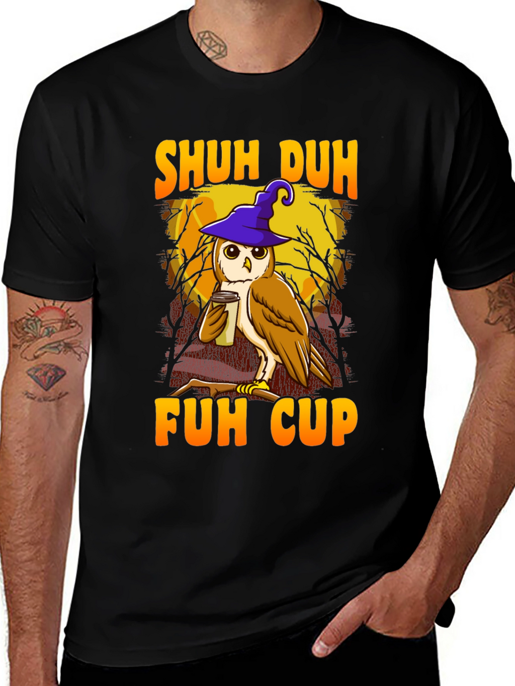 Shuh Duh Fuh Cup Owl Graphic T-Shirt