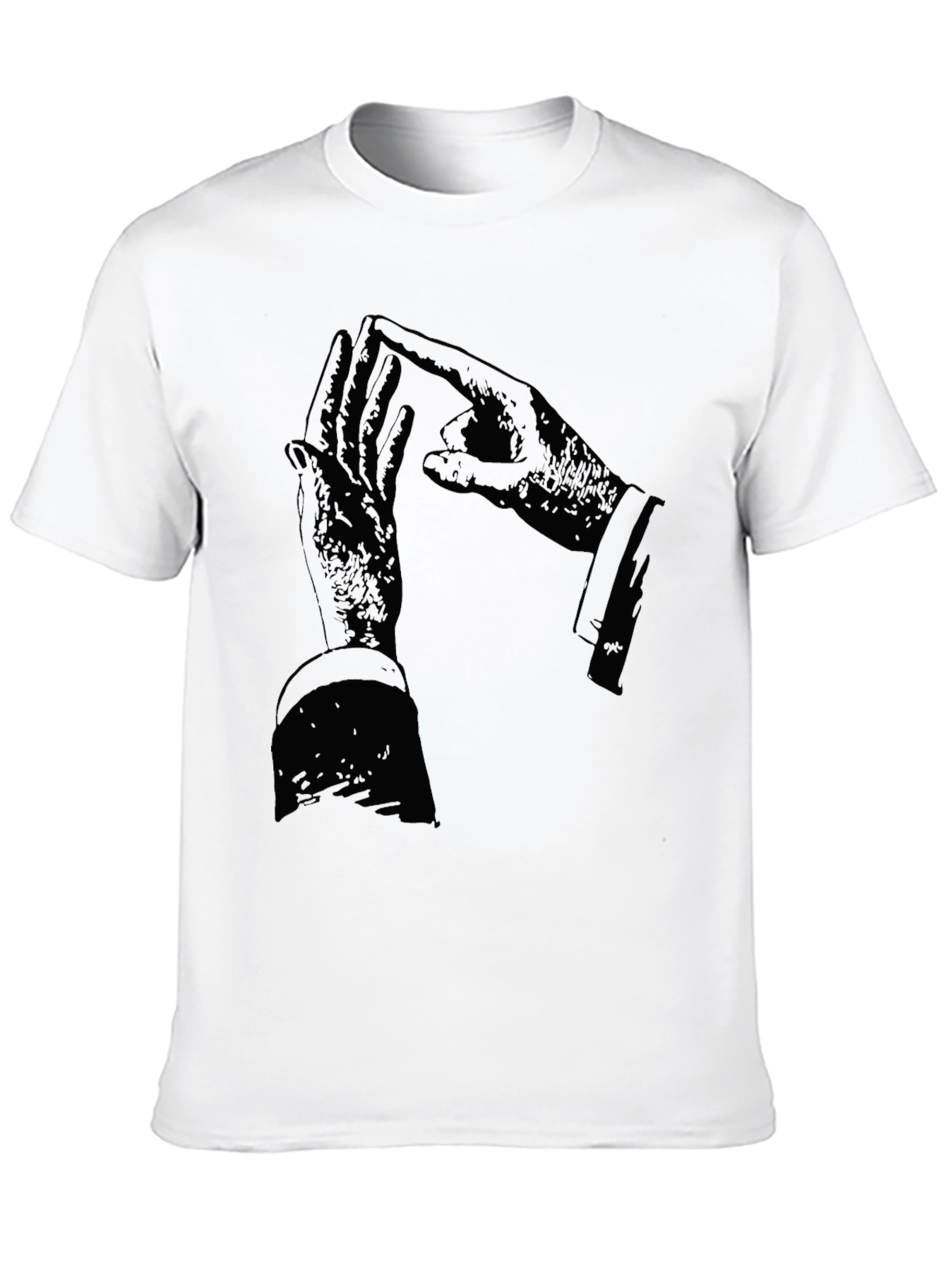 Graphic Black T-Shirt with Hand Design