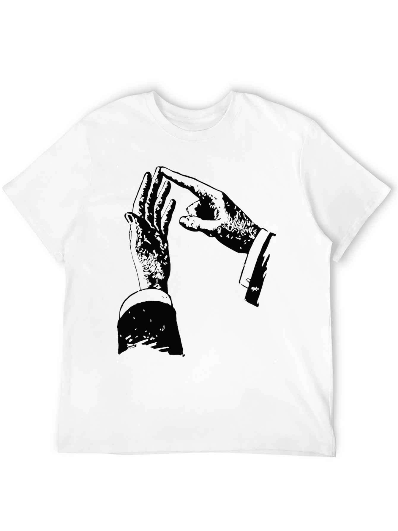 Graphic Black T-Shirt with Hand Design