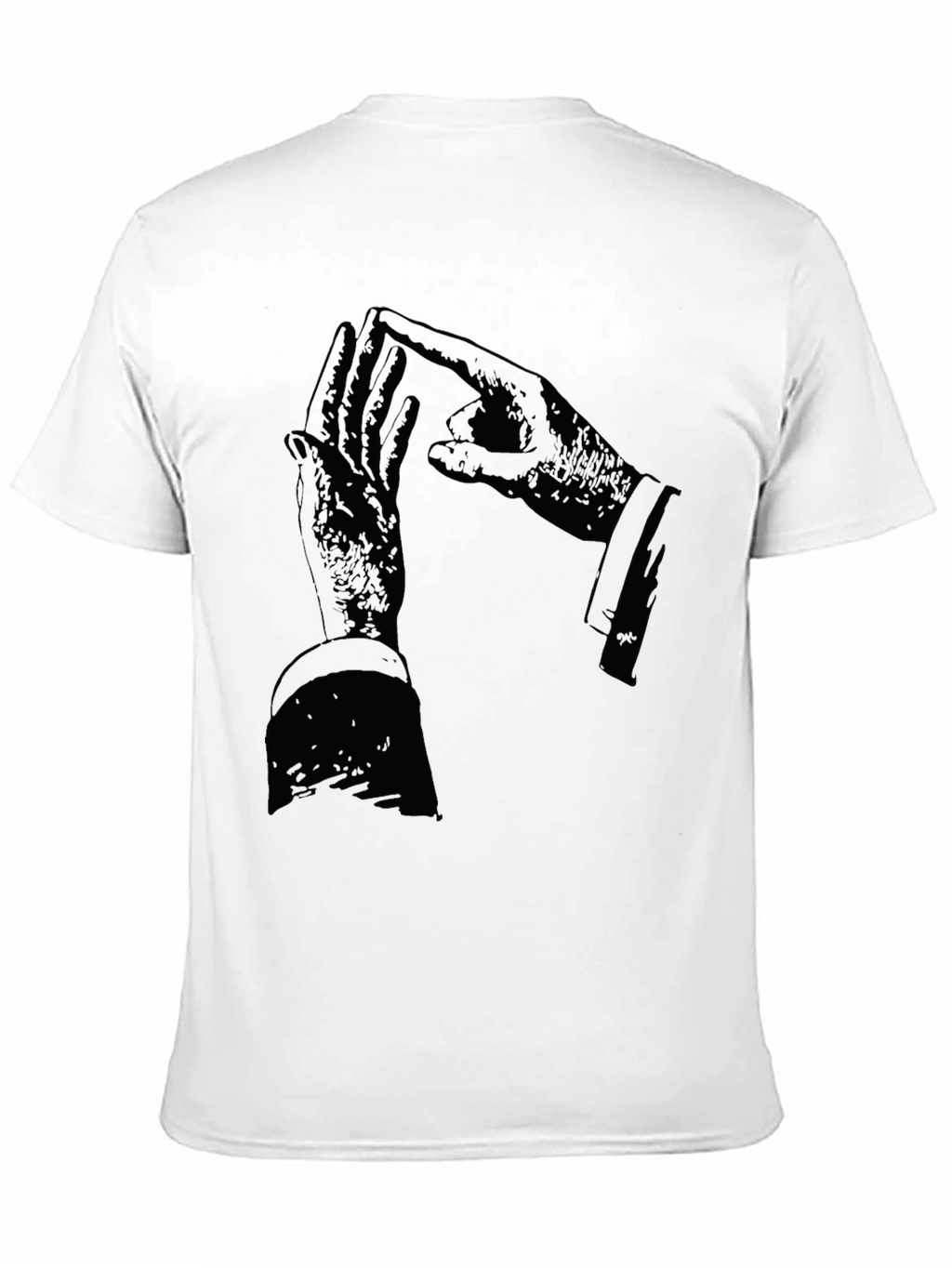 Graphic Black T-Shirt with Hand Design