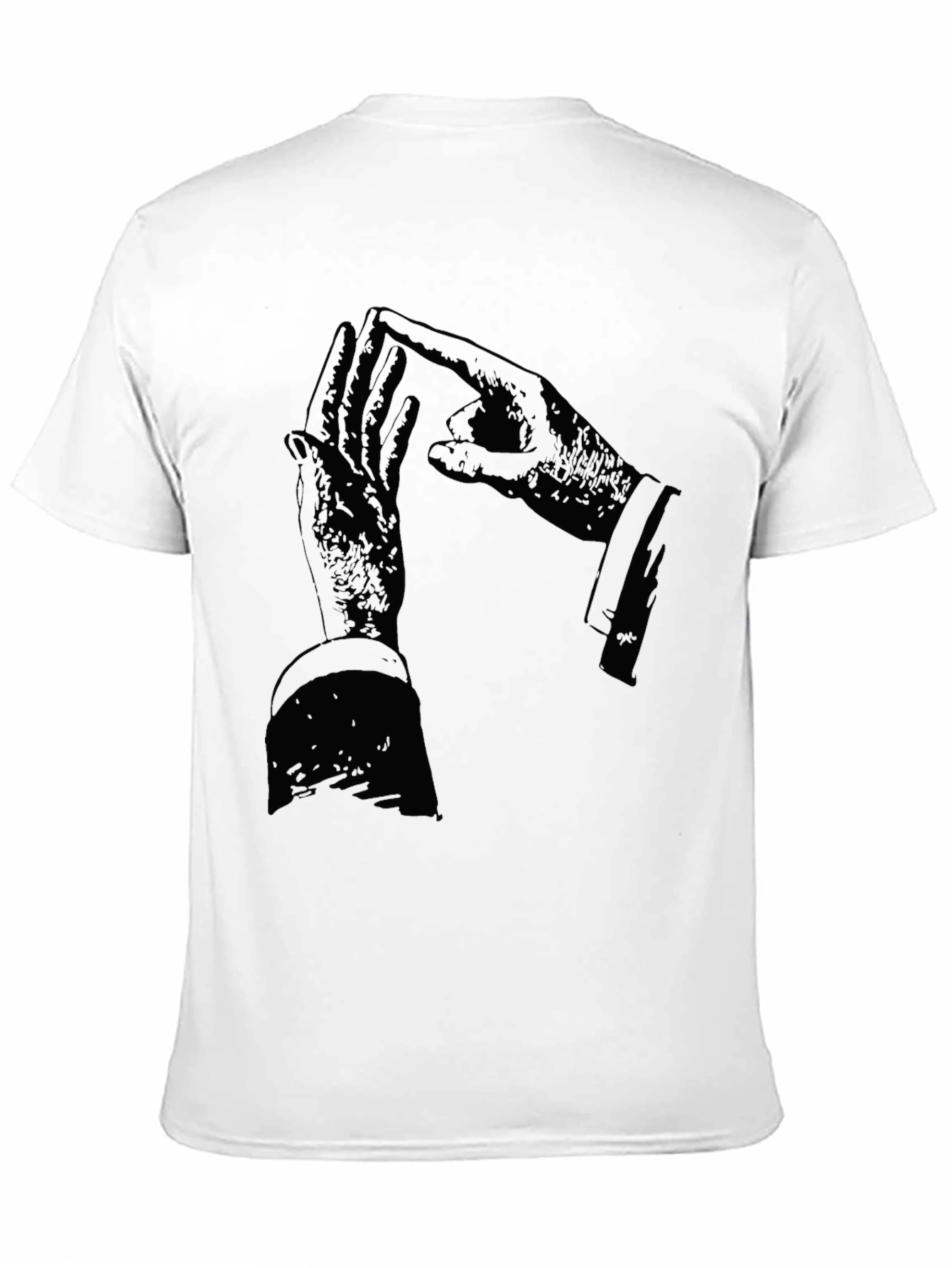 Graphic Black T-Shirt with Hand Design