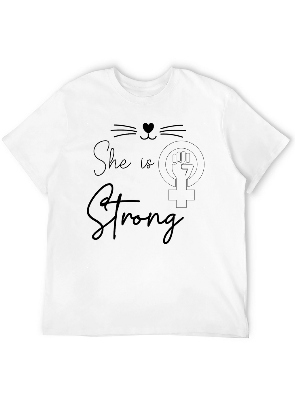 She is Strong Graphic Tee - Empowering Womens T-Shirt
