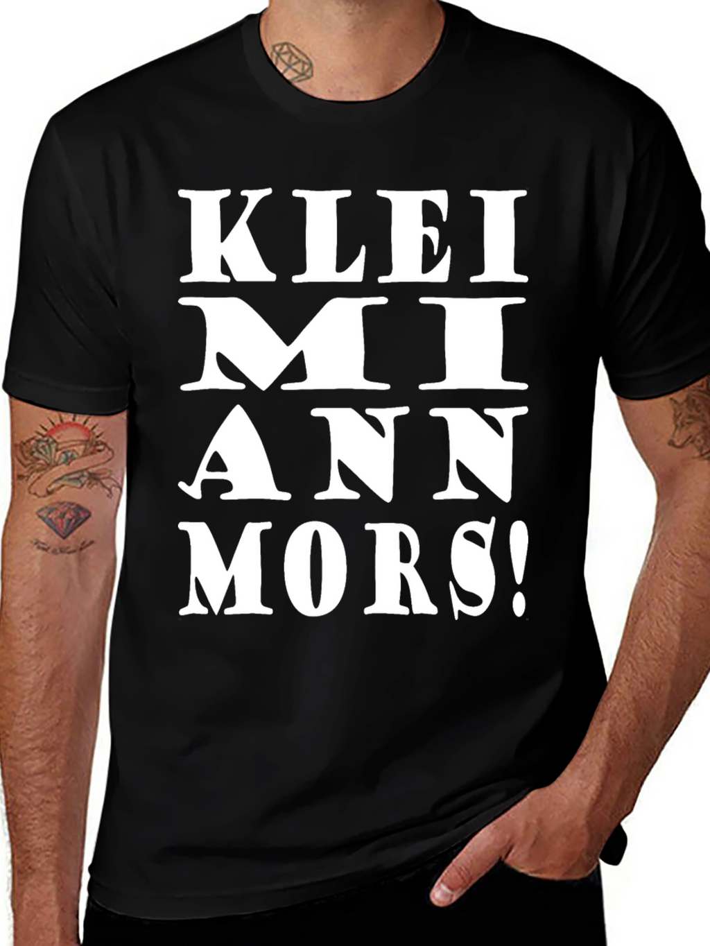 KLEI MI ANN MORS! Black Graphic Tee