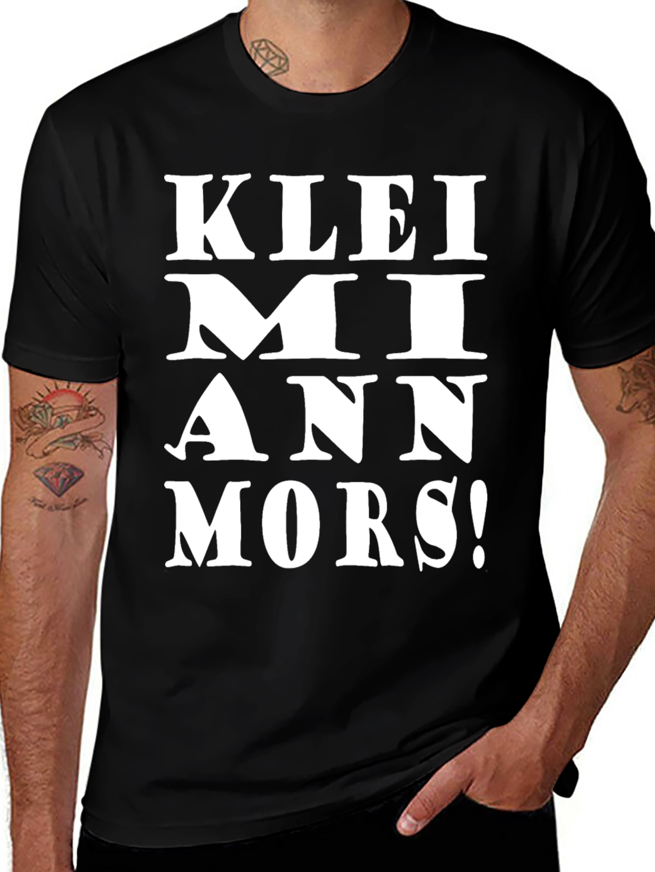 KLEI MI ANN MORS! Black Graphic Tee