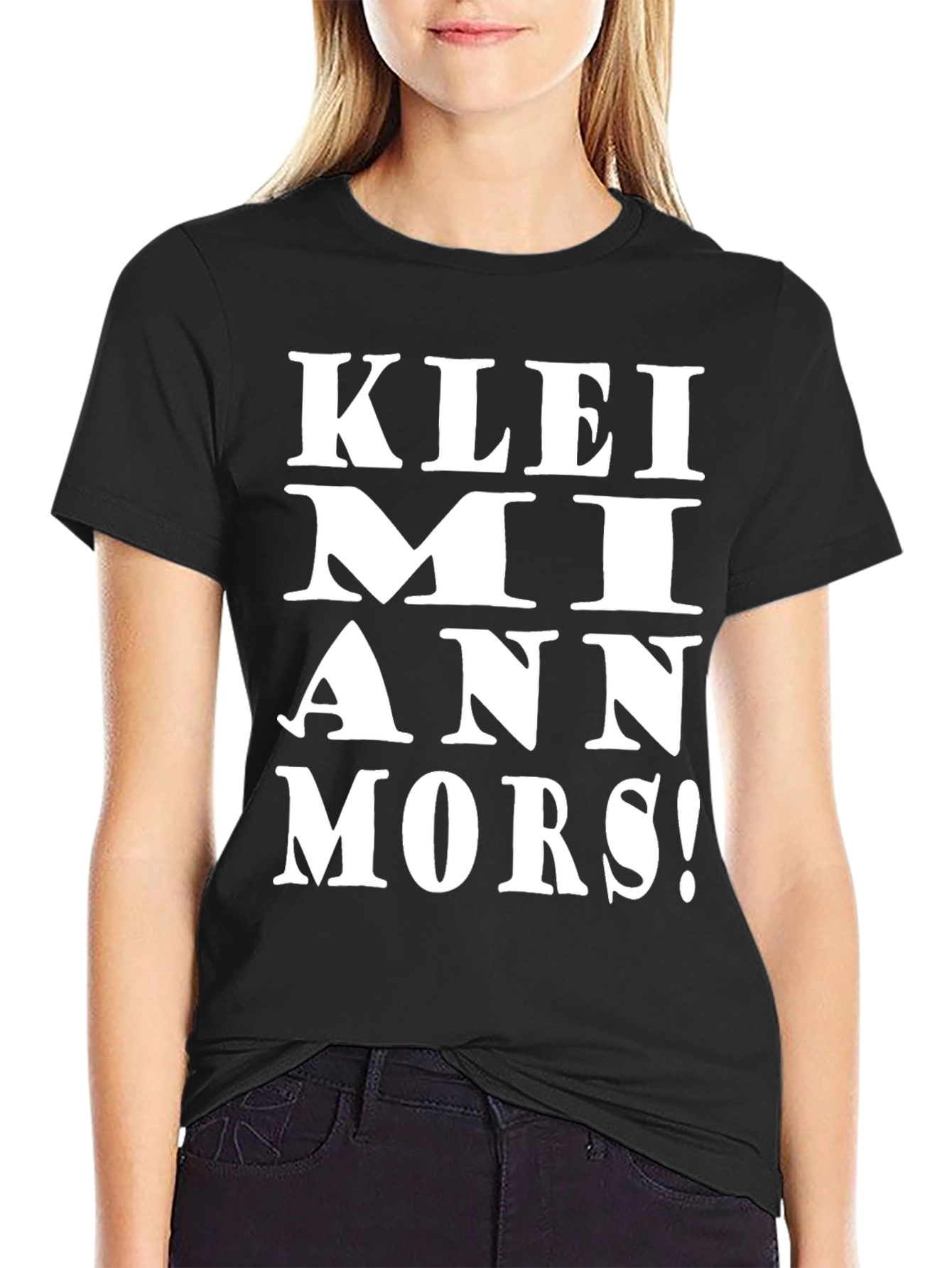 KLEI MI ANN MORS! Black Graphic Tee