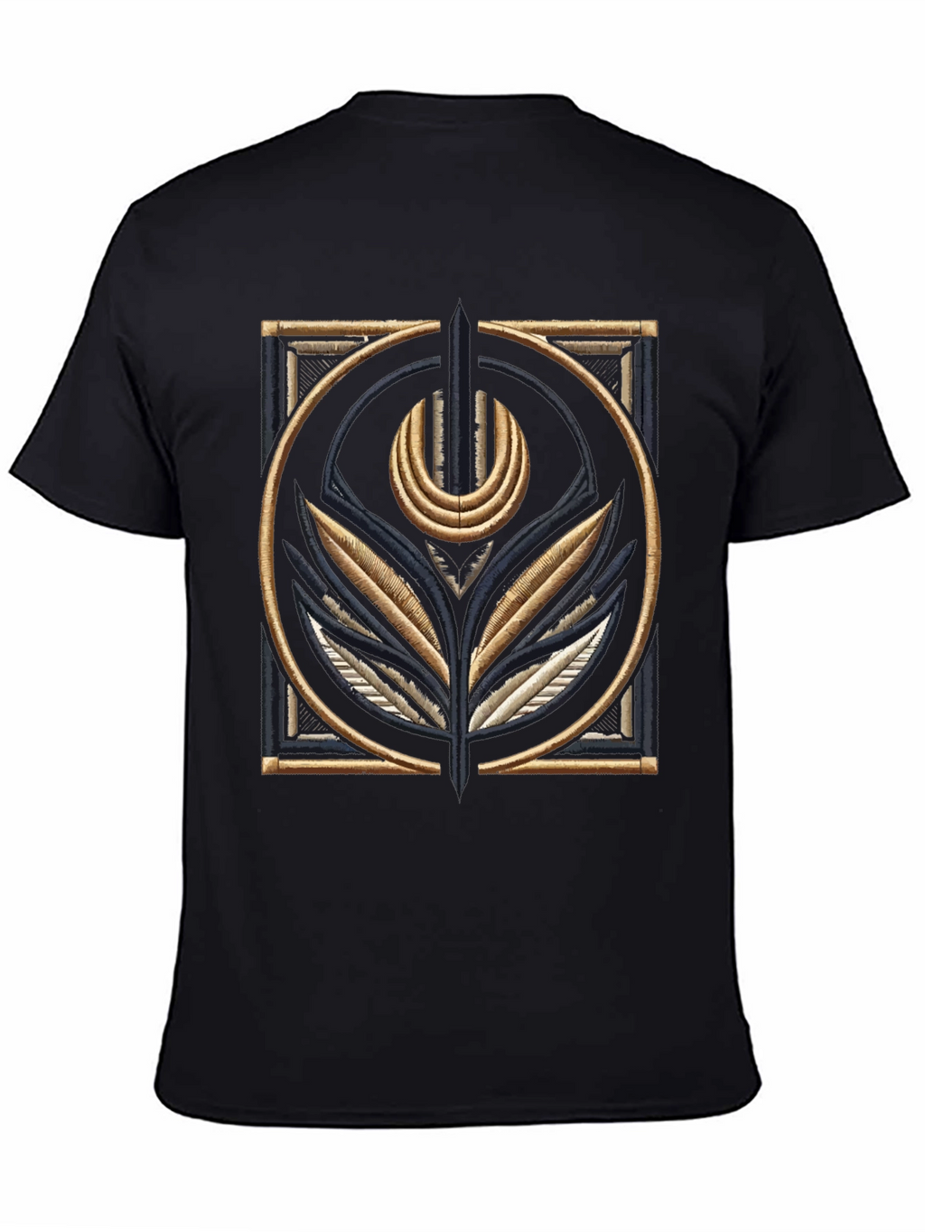 Embroidered Emblem Black T-Shirt