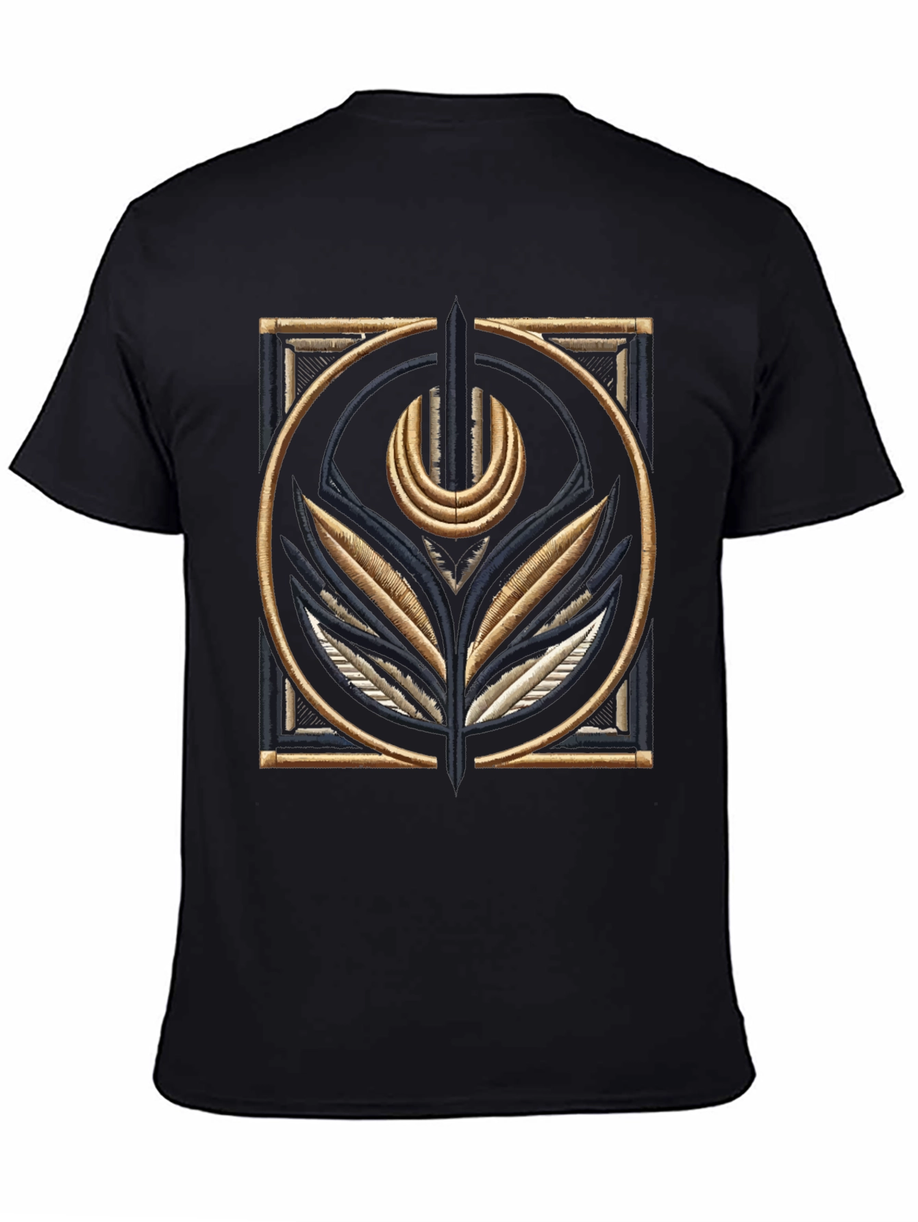 Embroidered Emblem Black T-Shirt