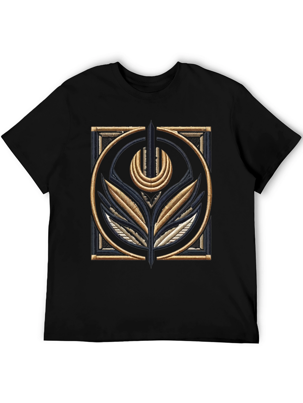 Embroidered Emblem Black T-Shirt