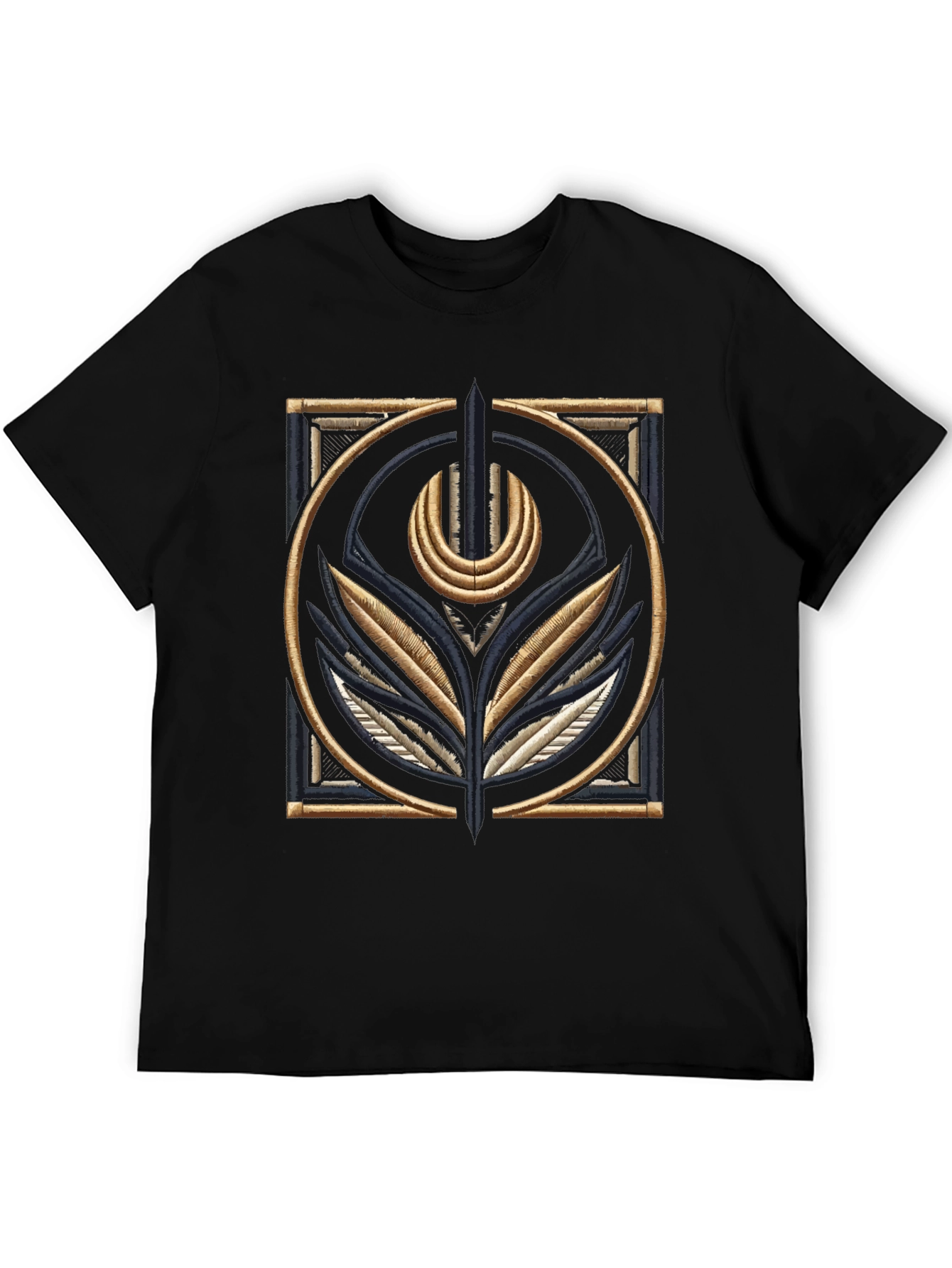 Embroidered Emblem Black T-Shirt