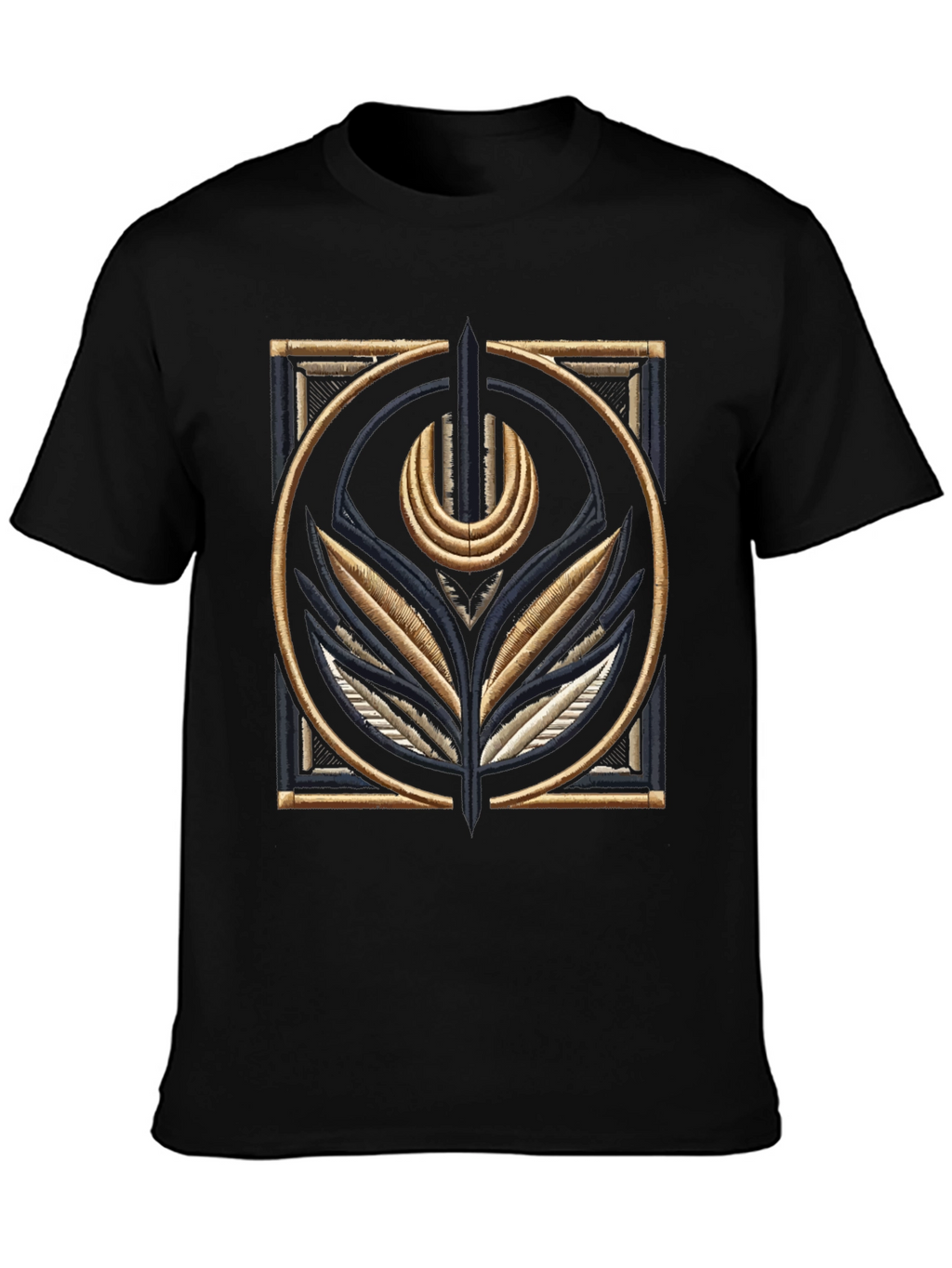 Embroidered Emblem Black T-Shirt