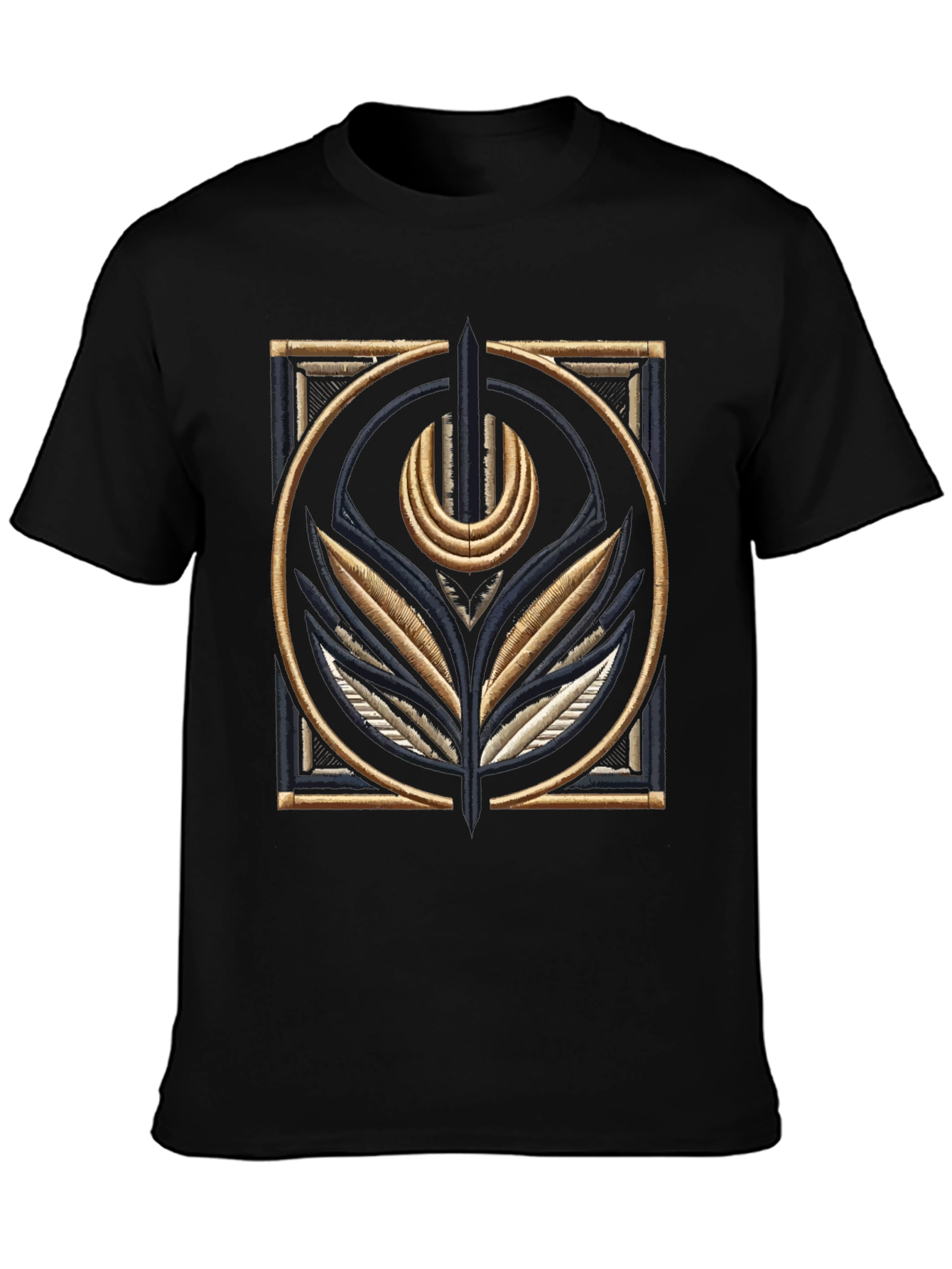 Embroidered Emblem Black T-Shirt