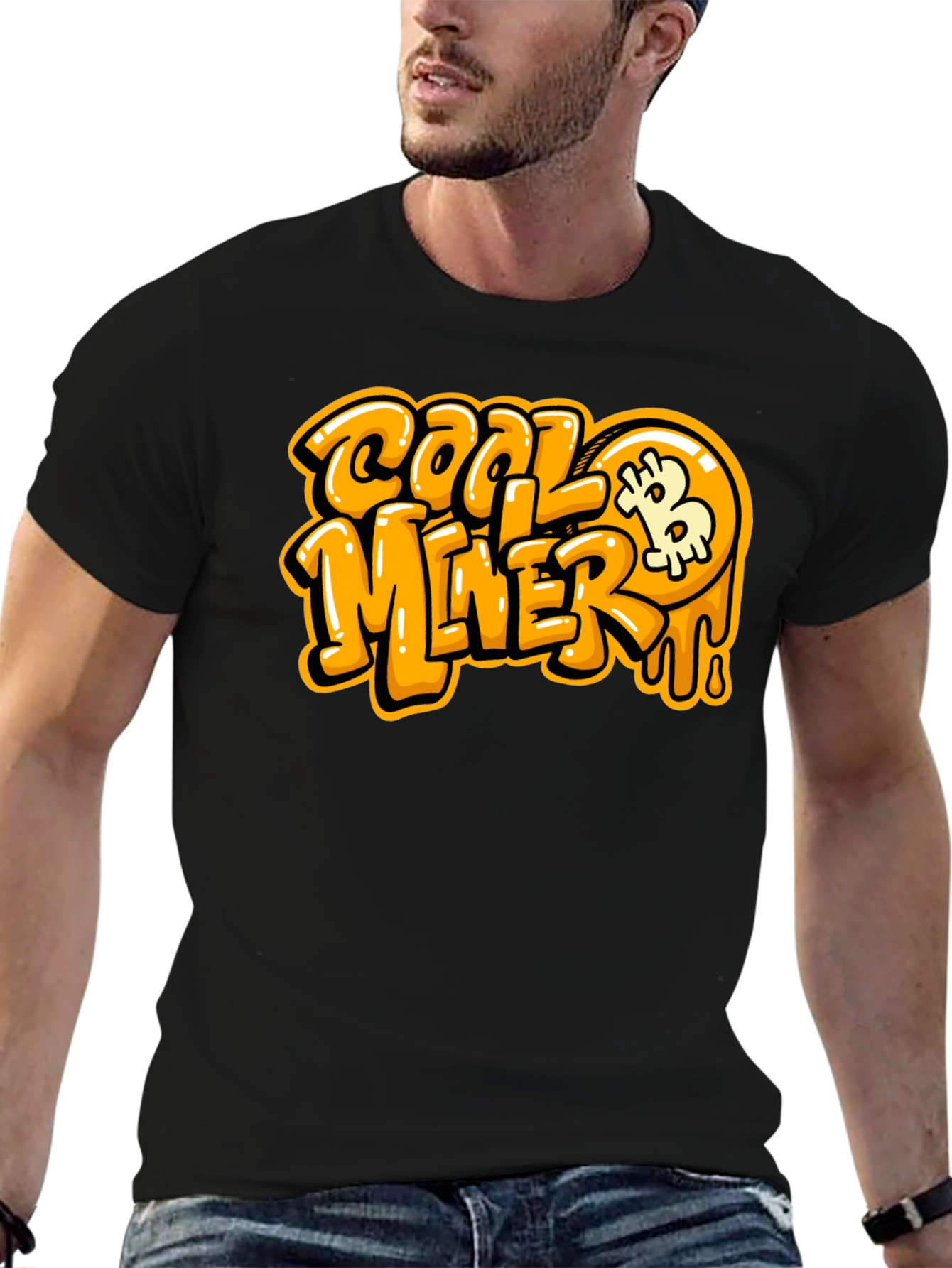Cool Miner Bitcoin Black T-Shirt