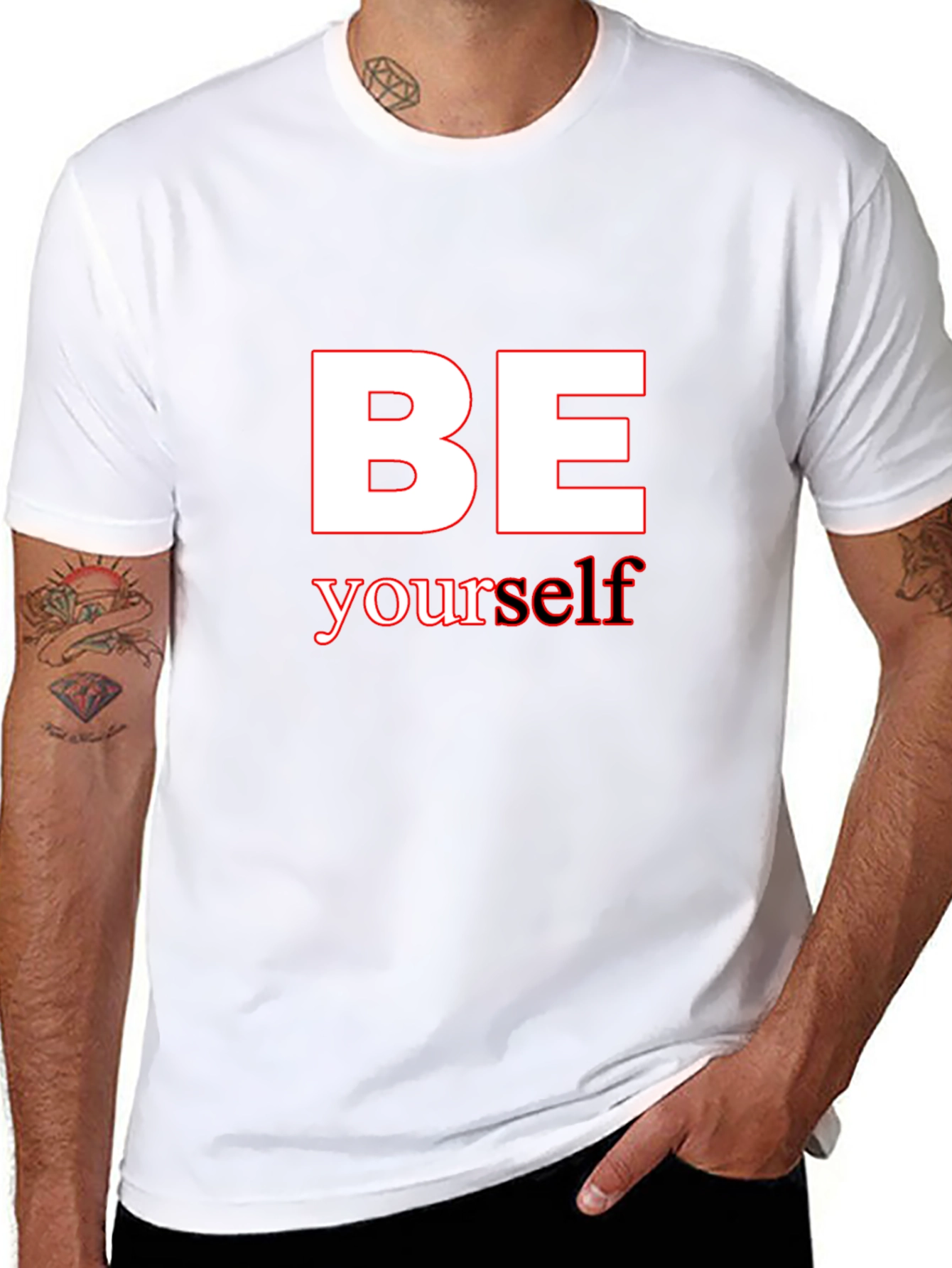 Be Yourself Black Graphic T-Shirt