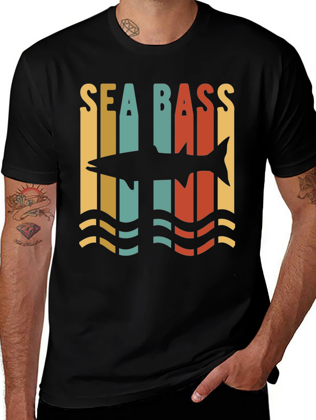Sea Bass Retro Graphic Tee