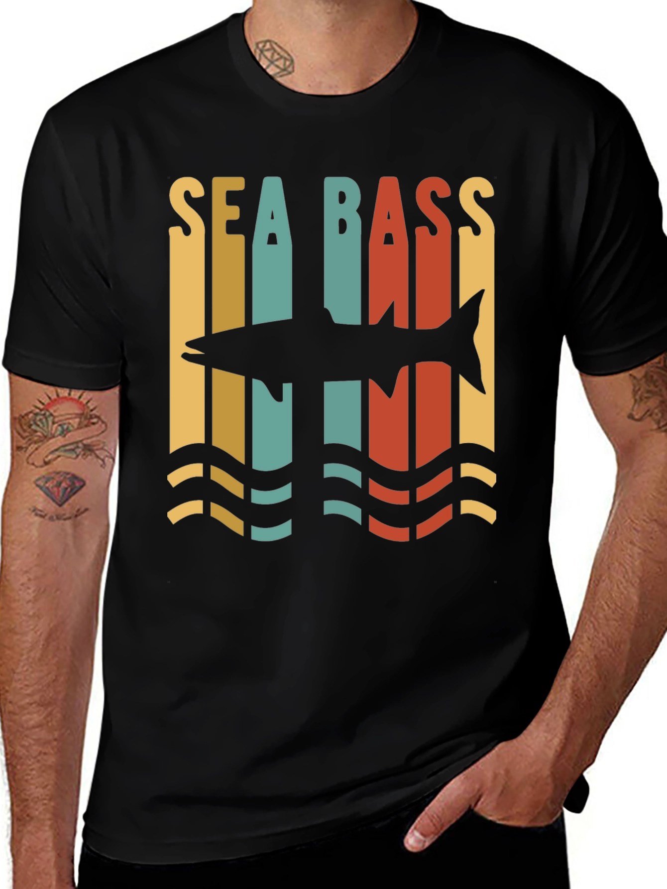 Sea Bass Retro Graphic Tee