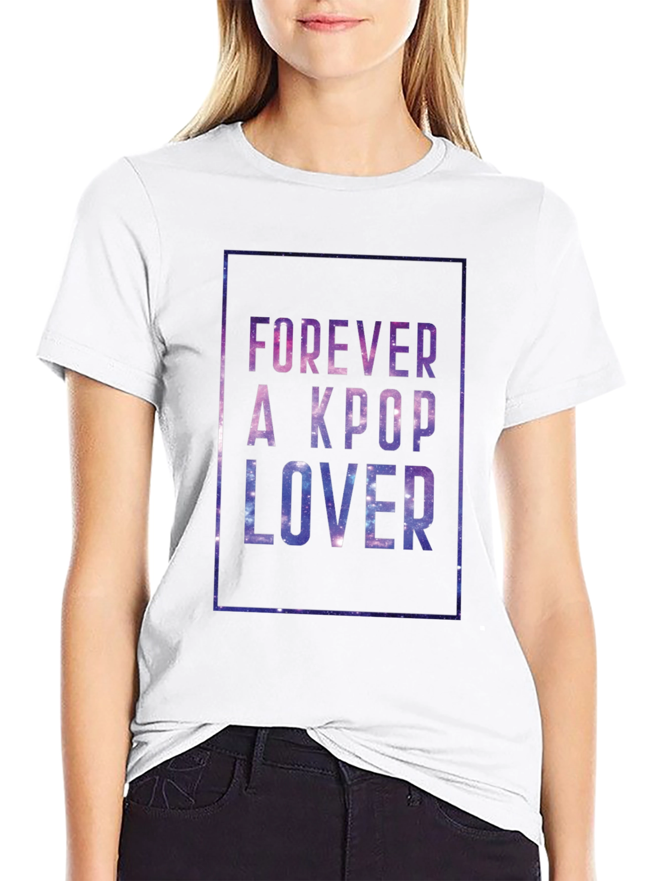 Forever A Kpop Lover Black Graphic Tee