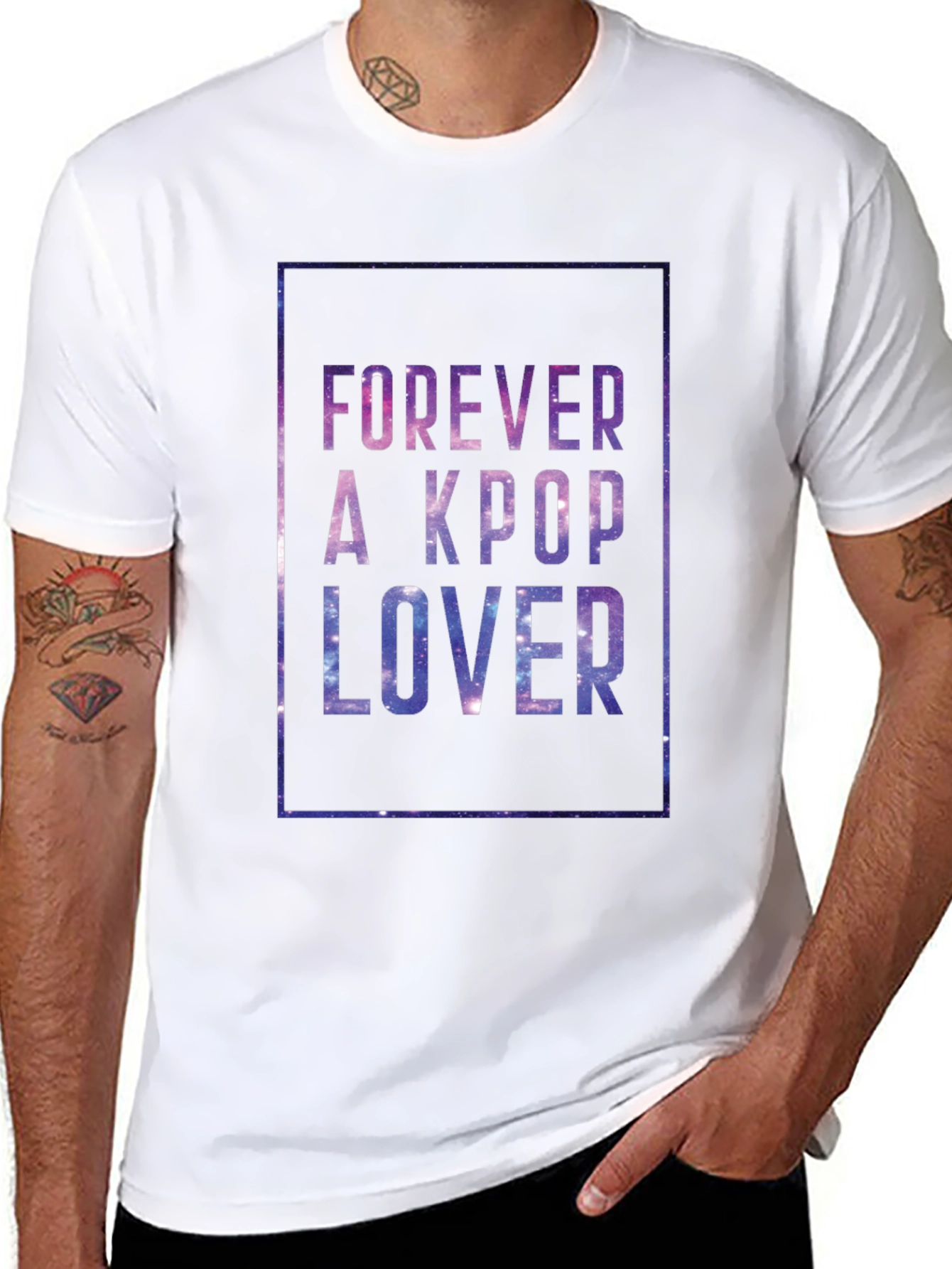 Forever A Kpop Lover Black Graphic Tee