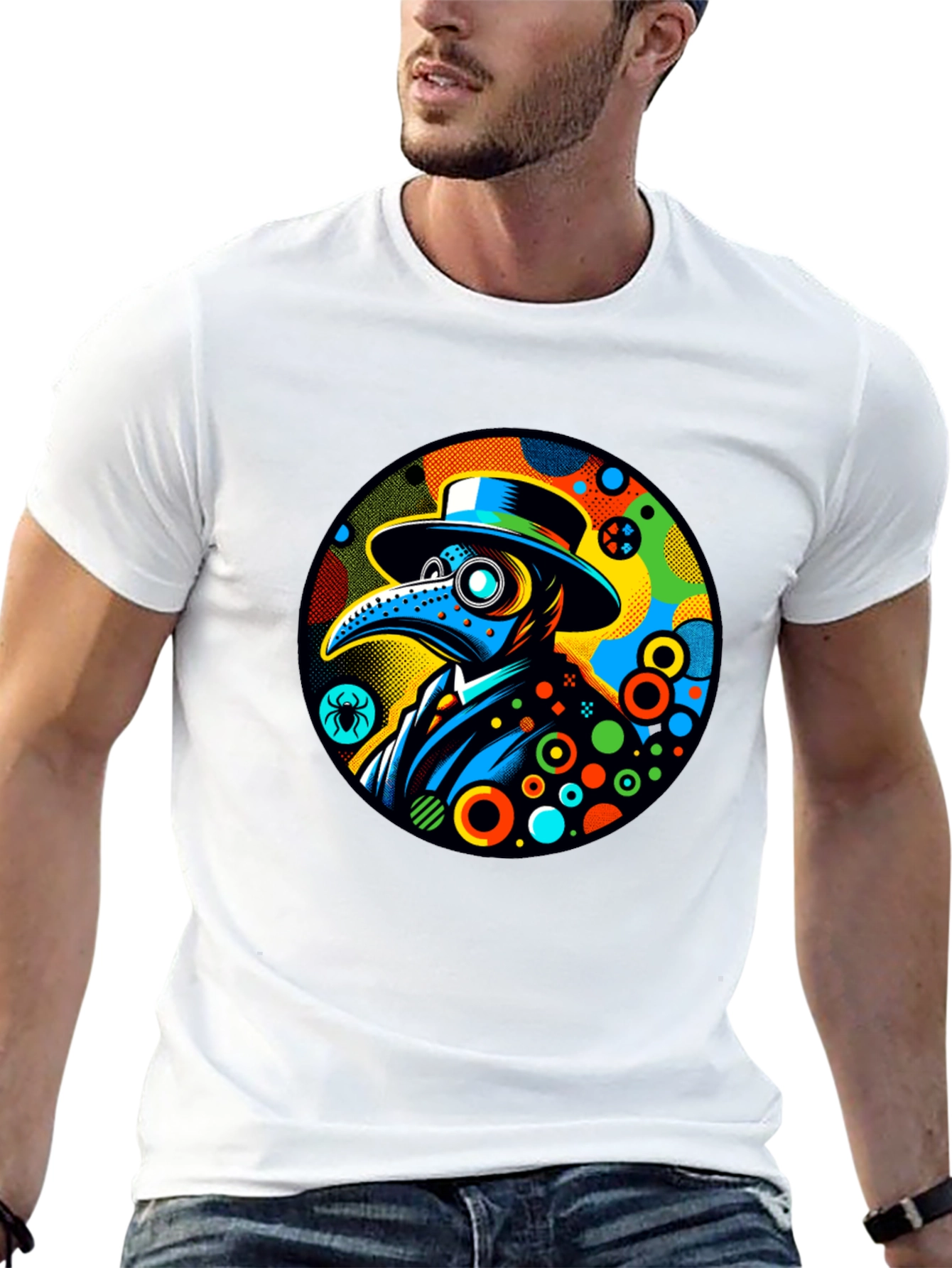Plague Doctor Graphic Tee - Unique Design