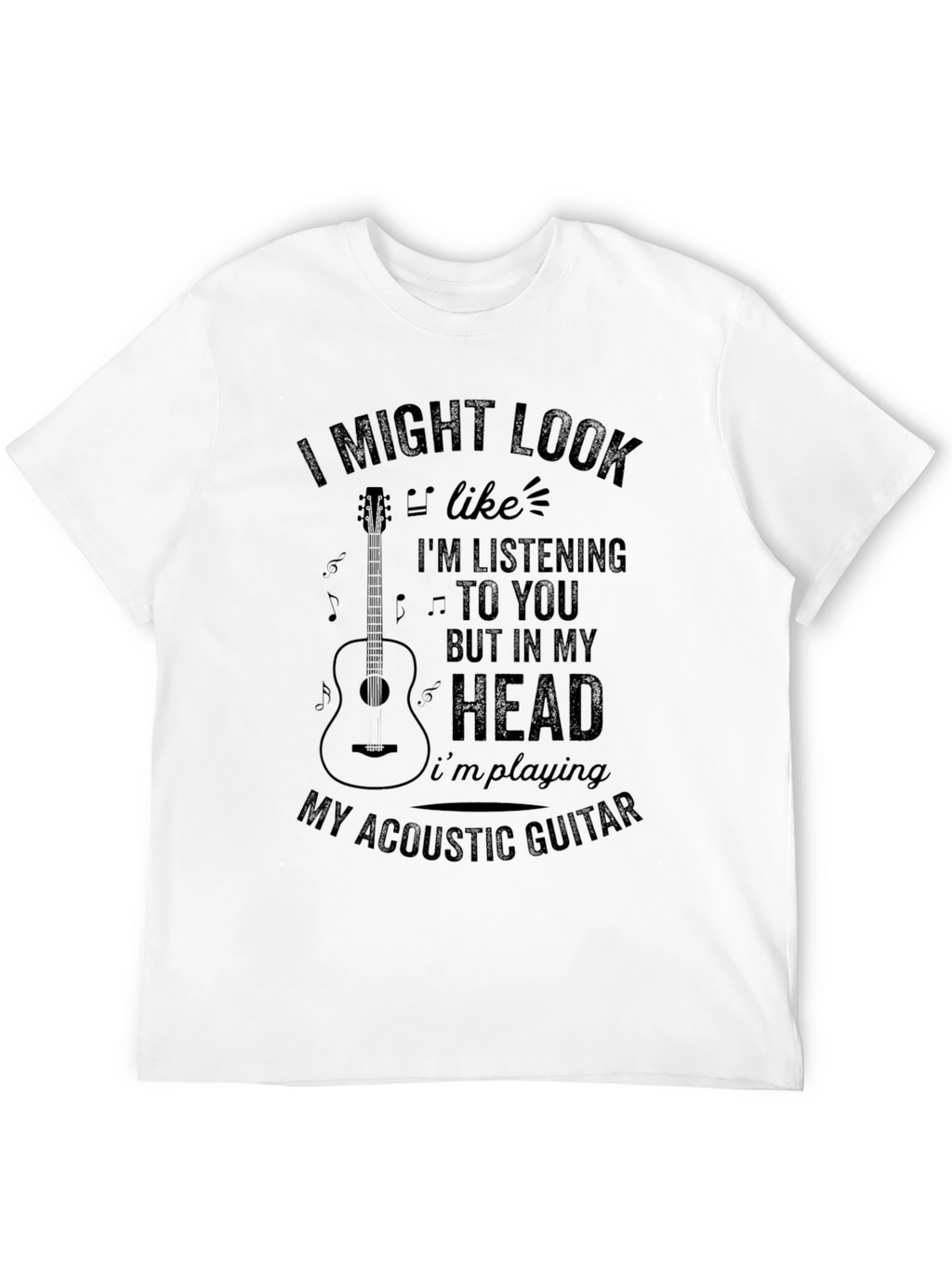 Acoustic Guitar T-Shirt - Musician Novelty Tee
