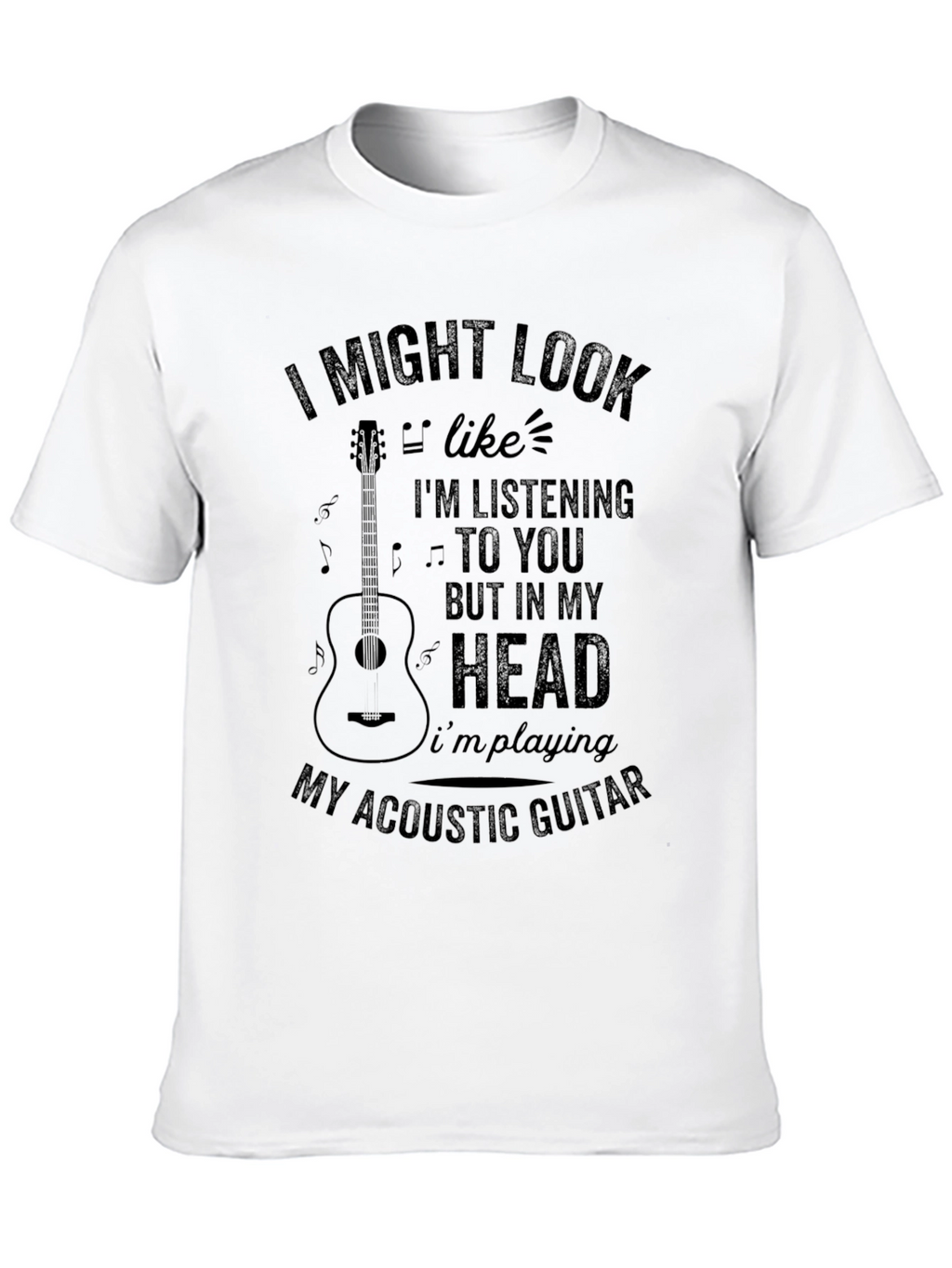 Acoustic Guitar T-Shirt - Musician Novelty Tee