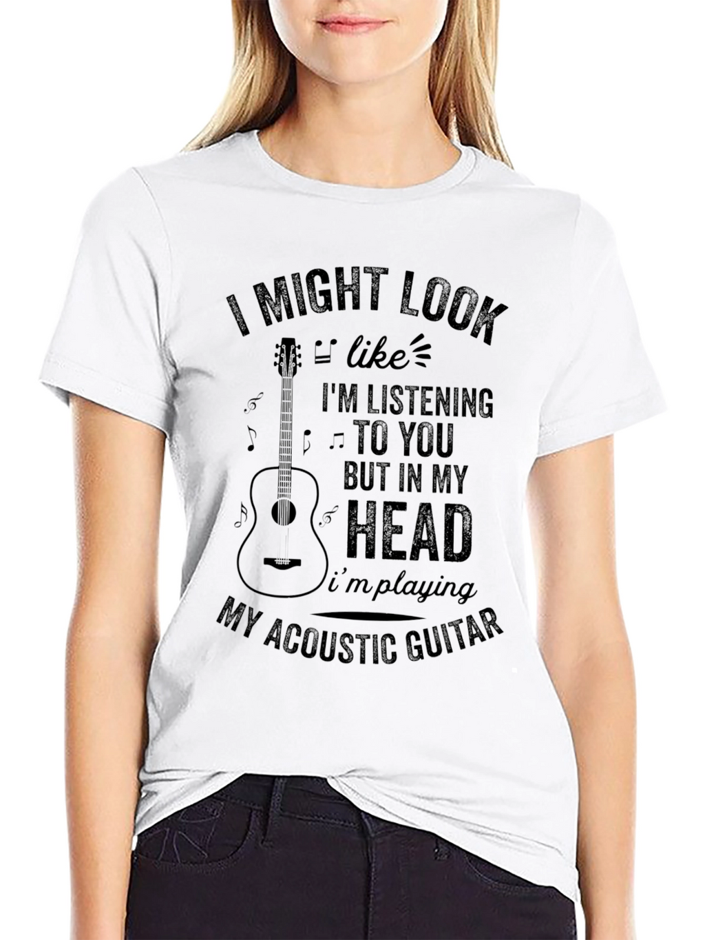 Acoustic Guitar T-Shirt - Musician Novelty Tee
