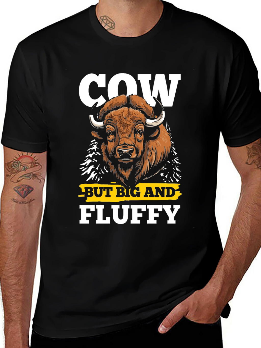 Cow But Big and Fluffy Graphic T-Shirt