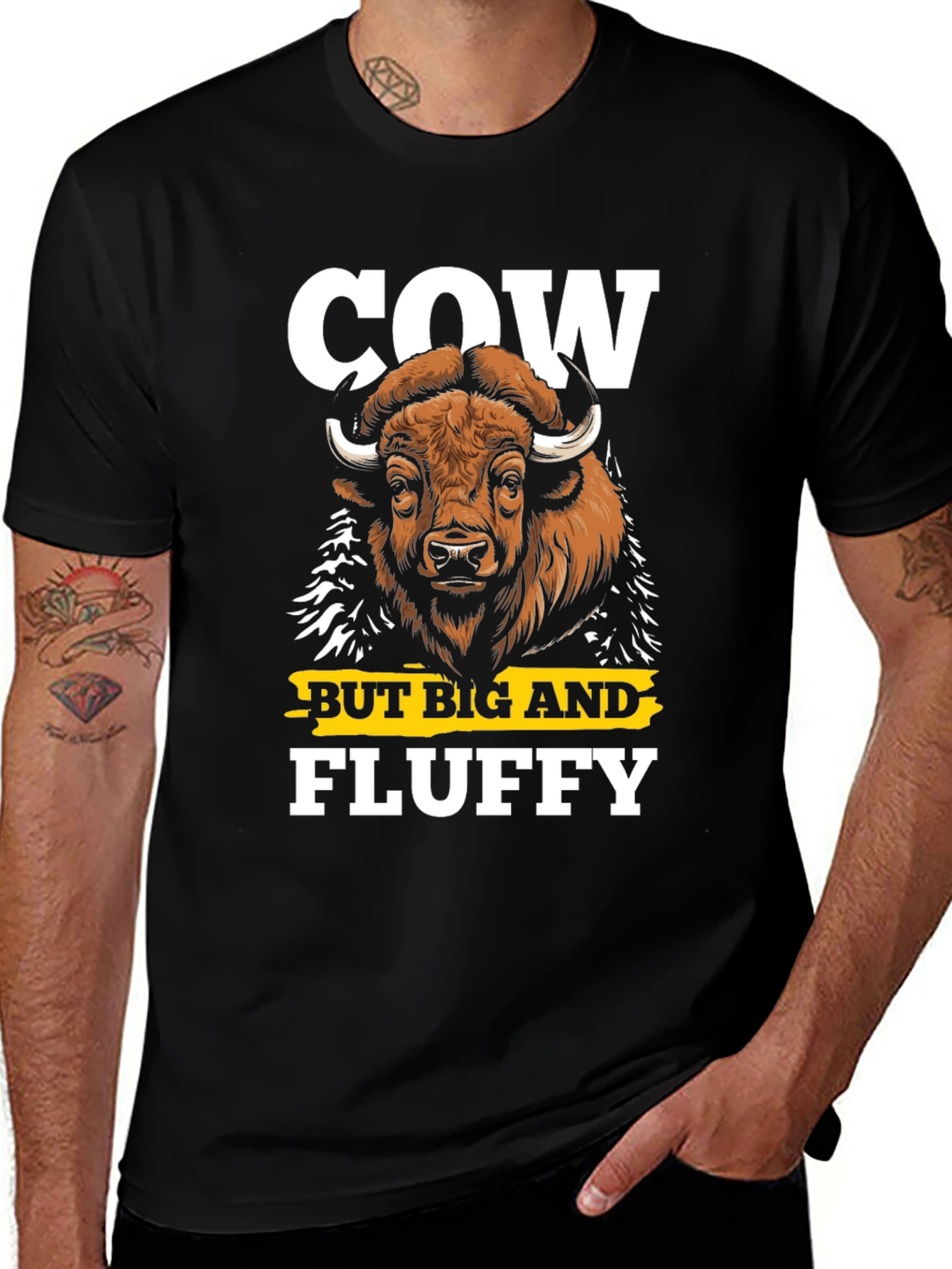 Cow But Big and Fluffy Graphic T-Shirt
