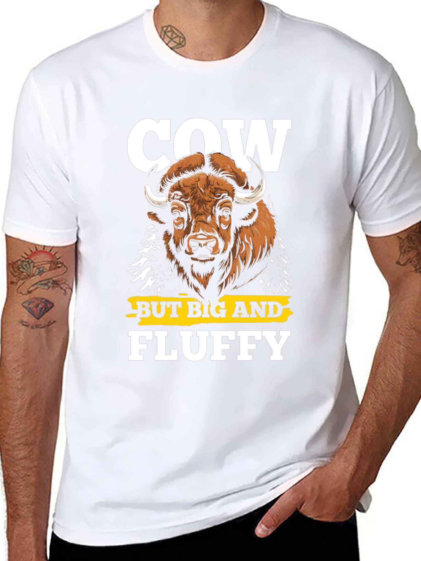 Cow But Big and Fluffy Graphic T-Shirt