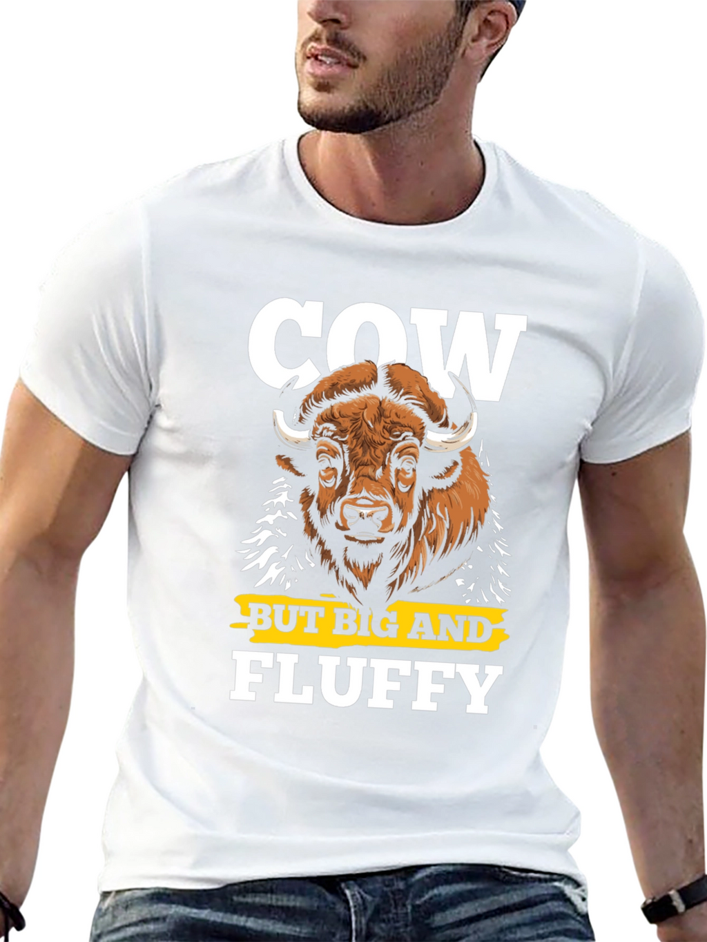 Cow But Big and Fluffy Graphic T-Shirt