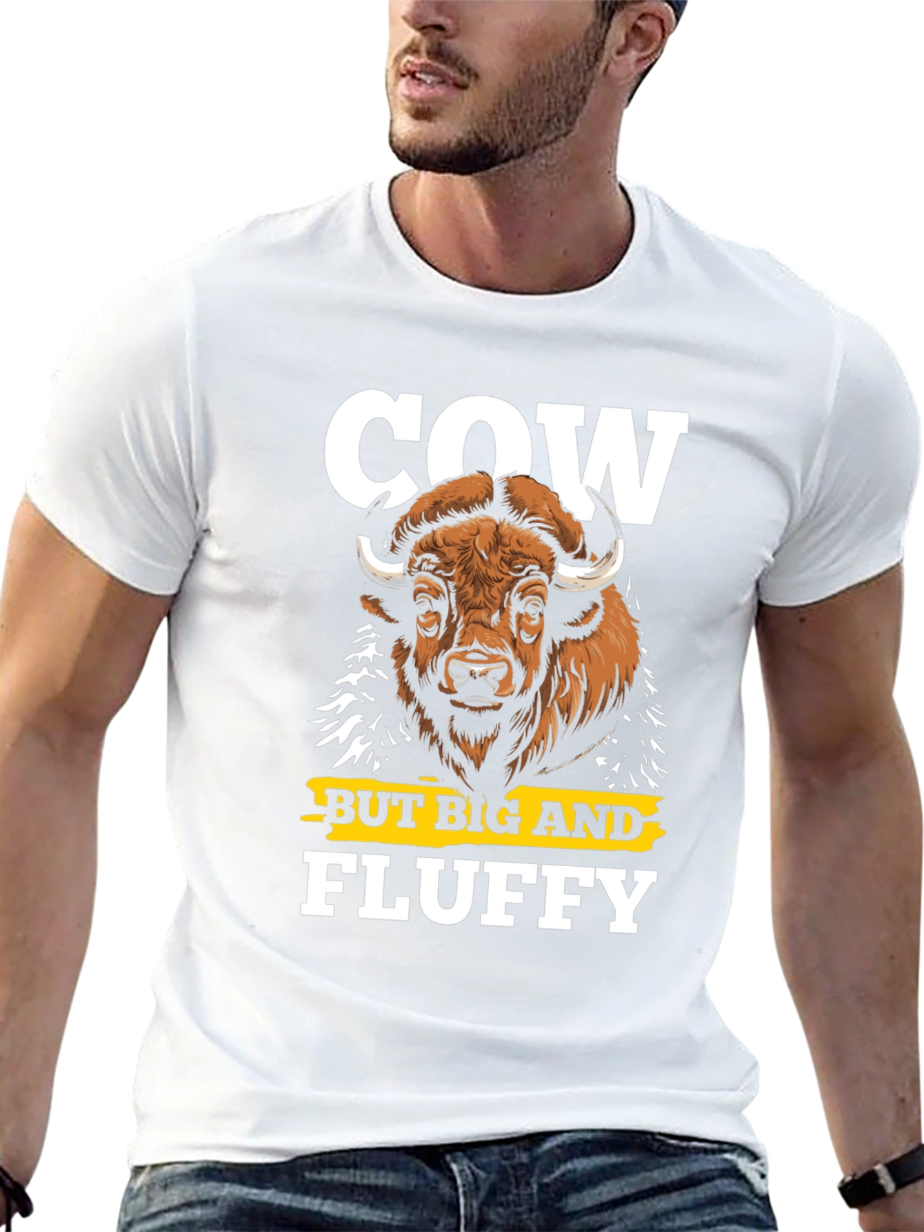 Cow But Big and Fluffy Graphic T-Shirt
