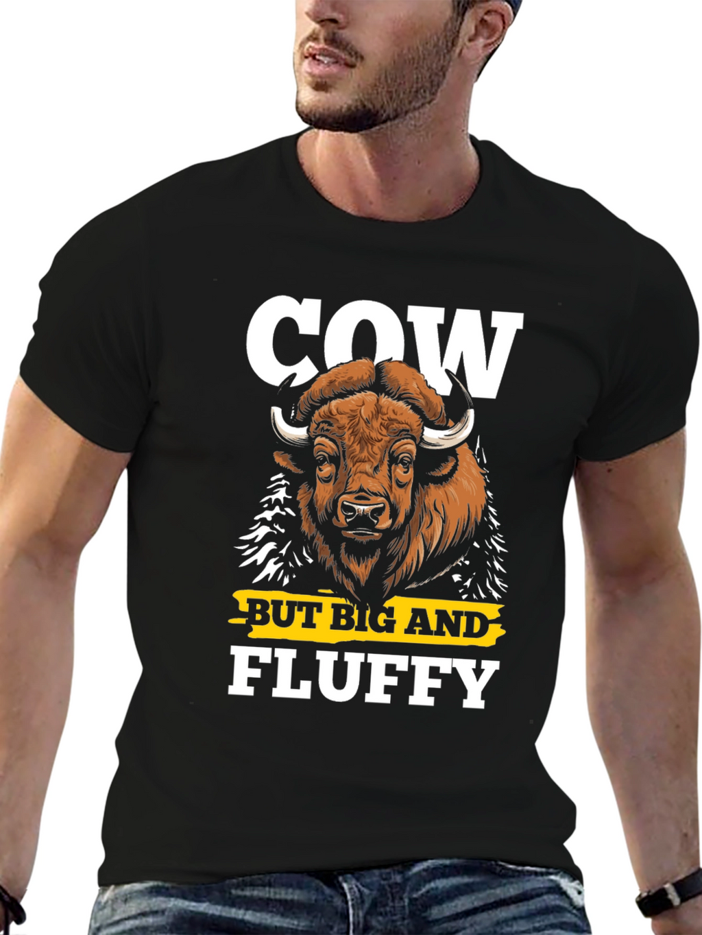 Cow But Big and Fluffy Graphic T-Shirt