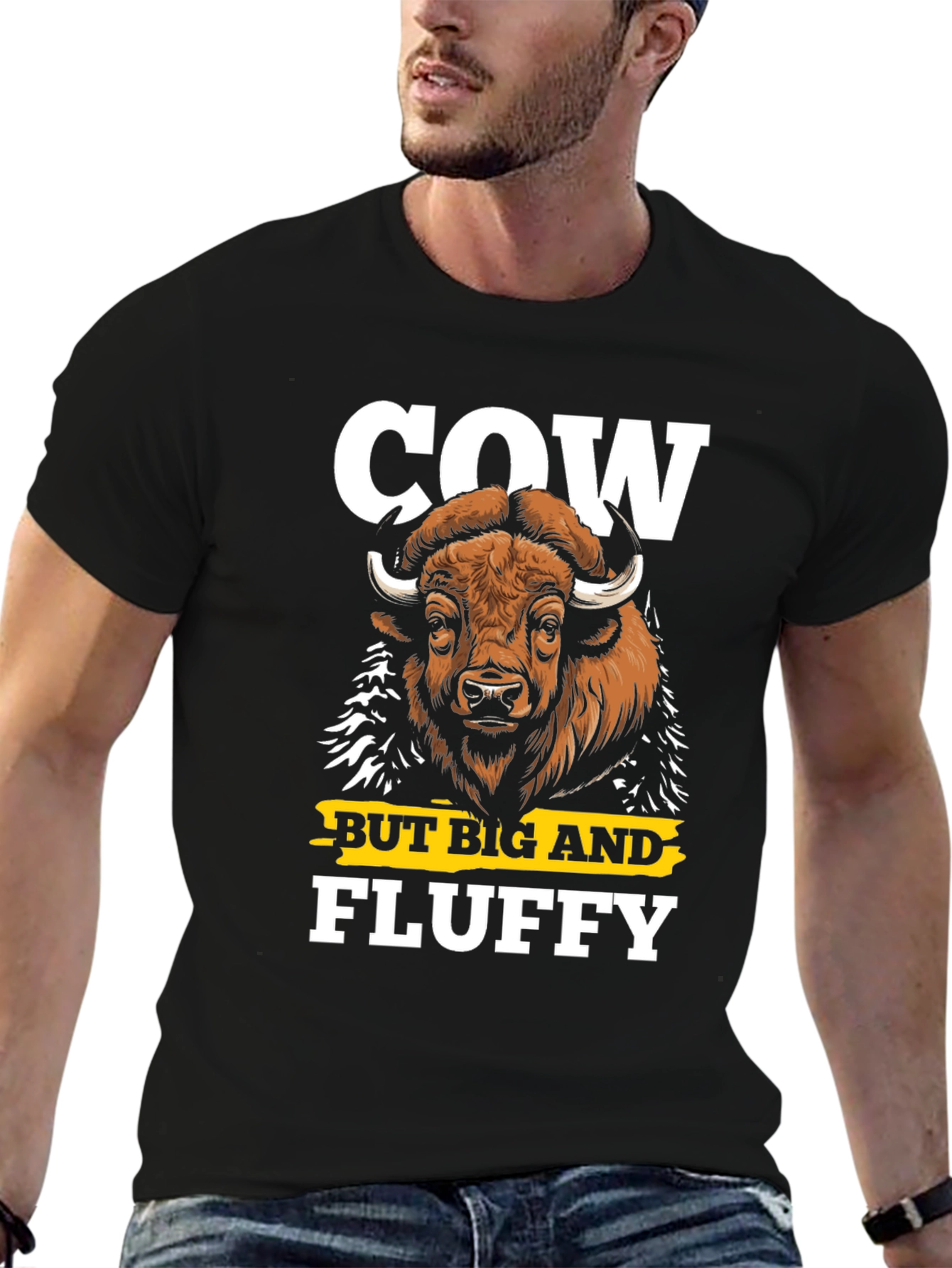 Cow But Big and Fluffy Graphic T-Shirt