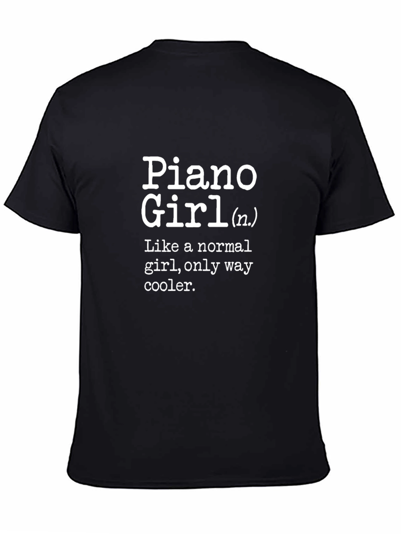 Piano Girl Graphic T-Shirt - Musician Novelty Tee