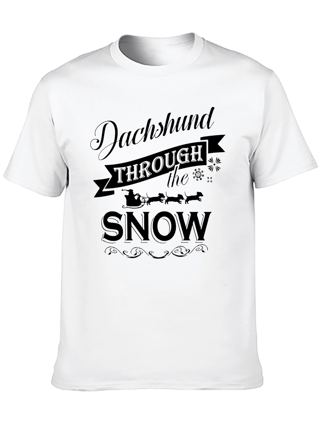 Dachshund Through the Snow Novelty T-Shirt