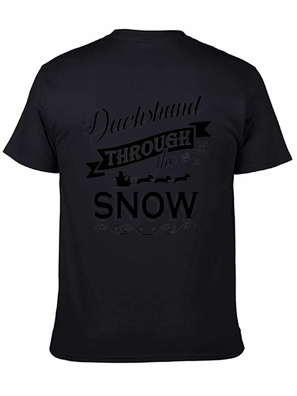 Dachshund Through the Snow Novelty T-Shirt
