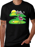 Flamingo Golfer T-Shirt - Funny Golf Tee