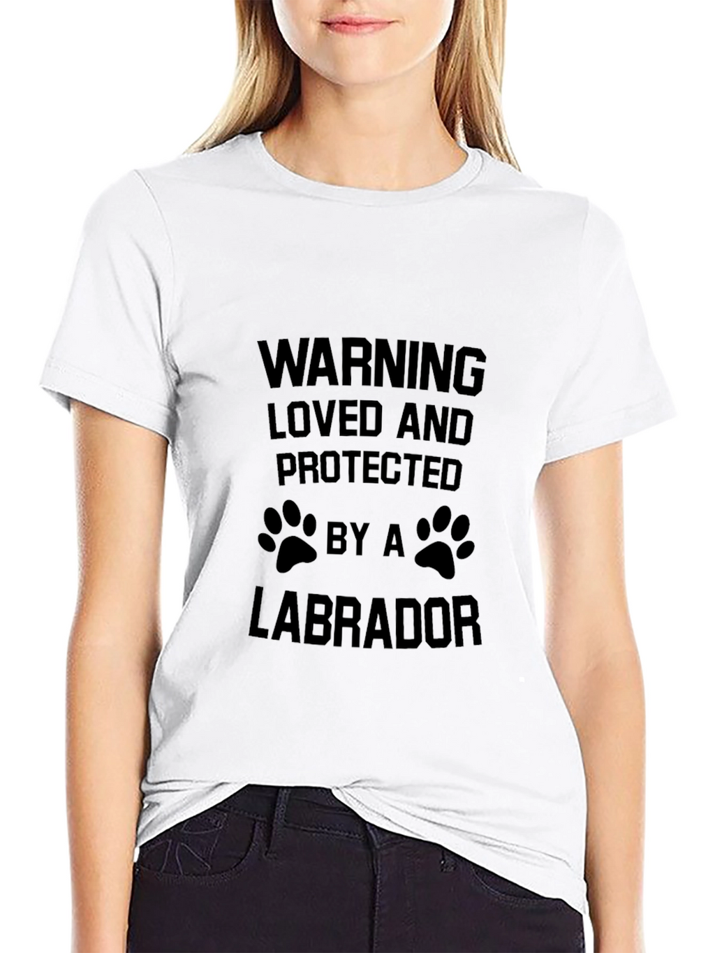 Warning Loved by a Labrador T-Shirt