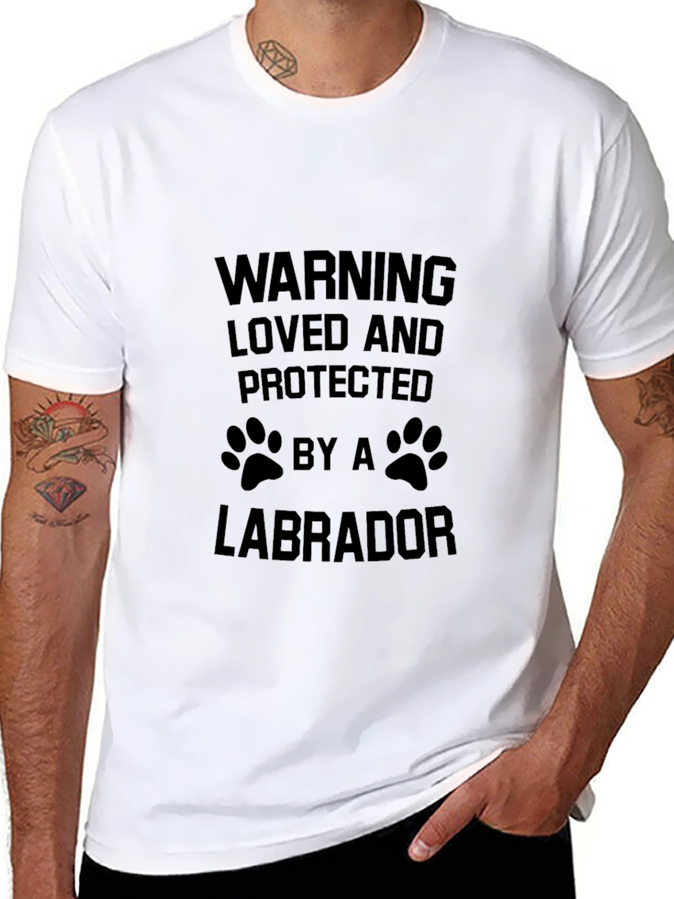 Warning Loved by a Labrador T-Shirt