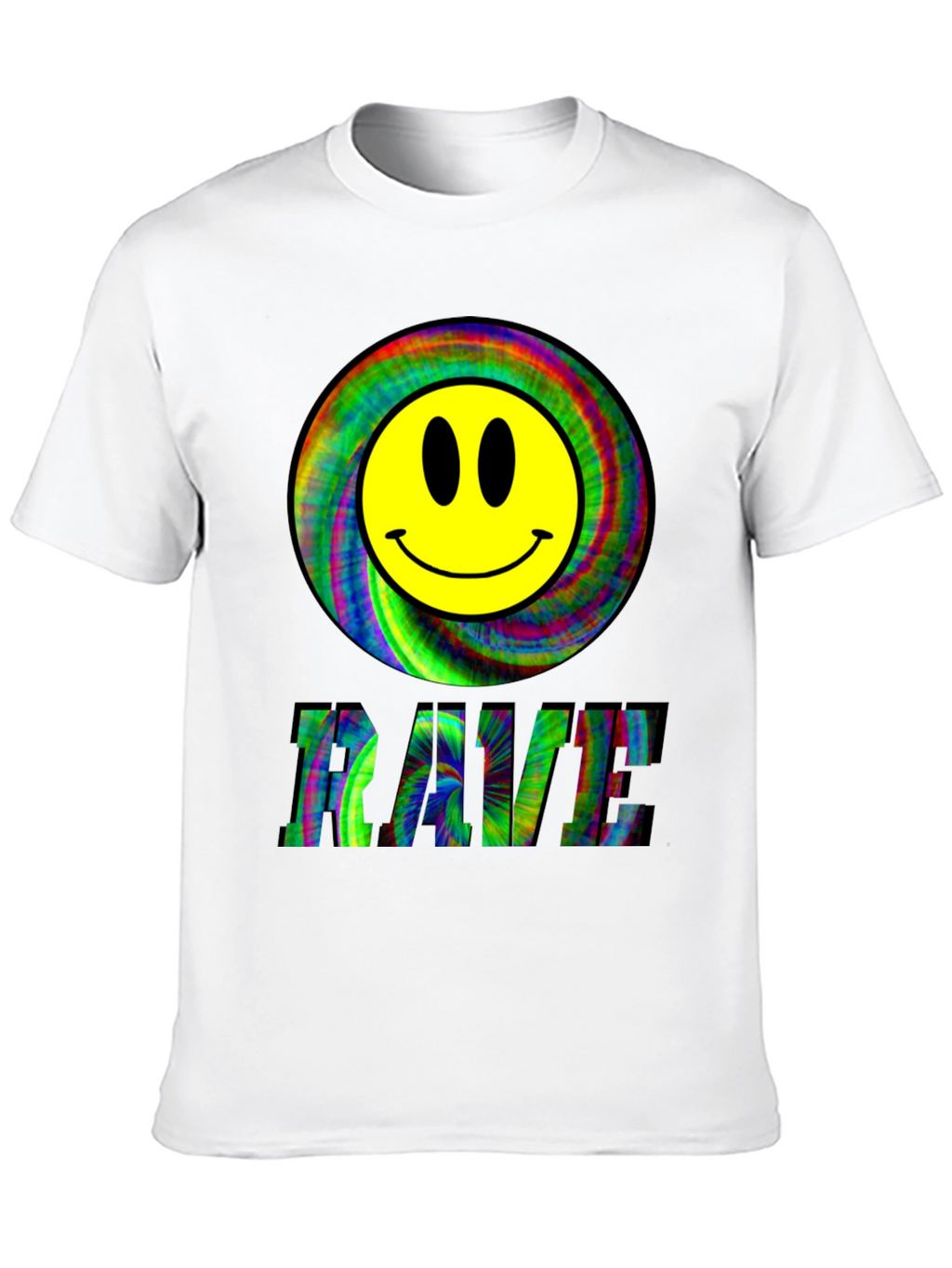 Rave Smiley Face Black T-Shirt