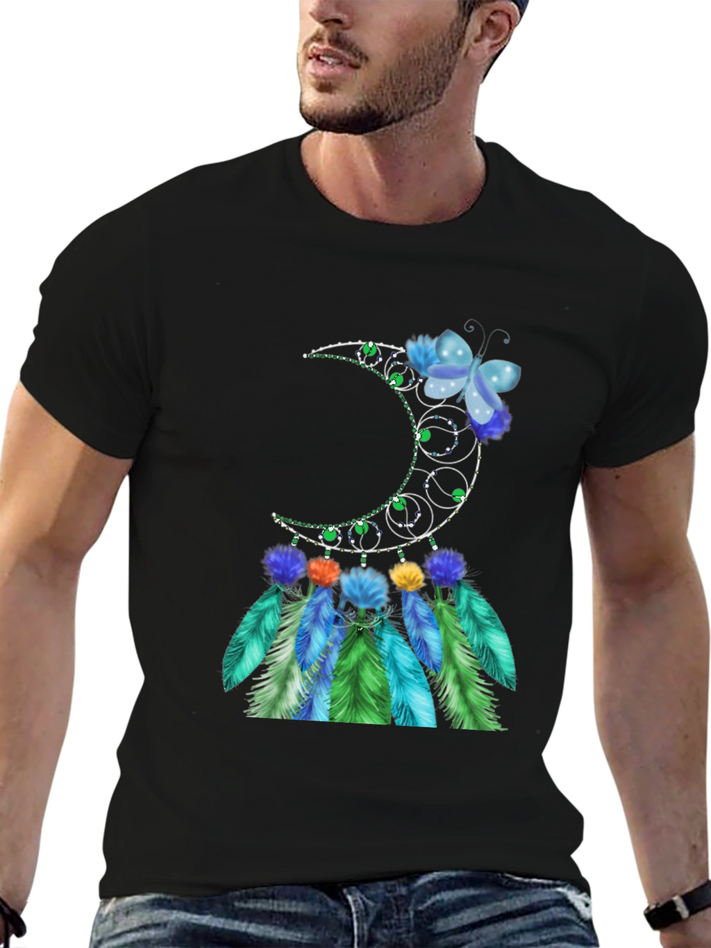 Moon Butterfly Dreamcatcher Graphic Tee