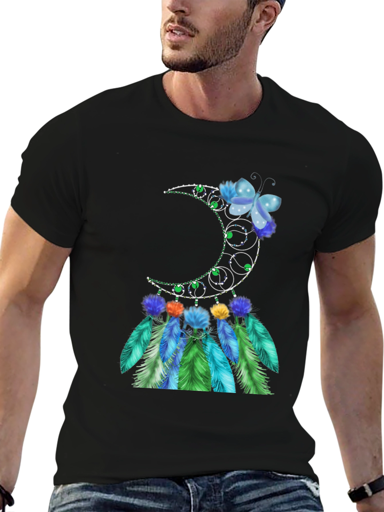 Moon Butterfly Dreamcatcher Graphic Tee