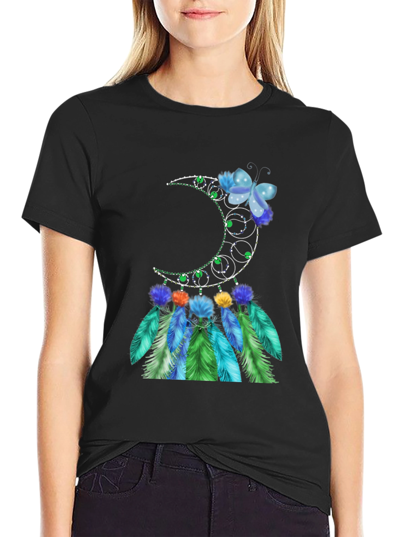 Moon Butterfly Dreamcatcher Graphic Tee