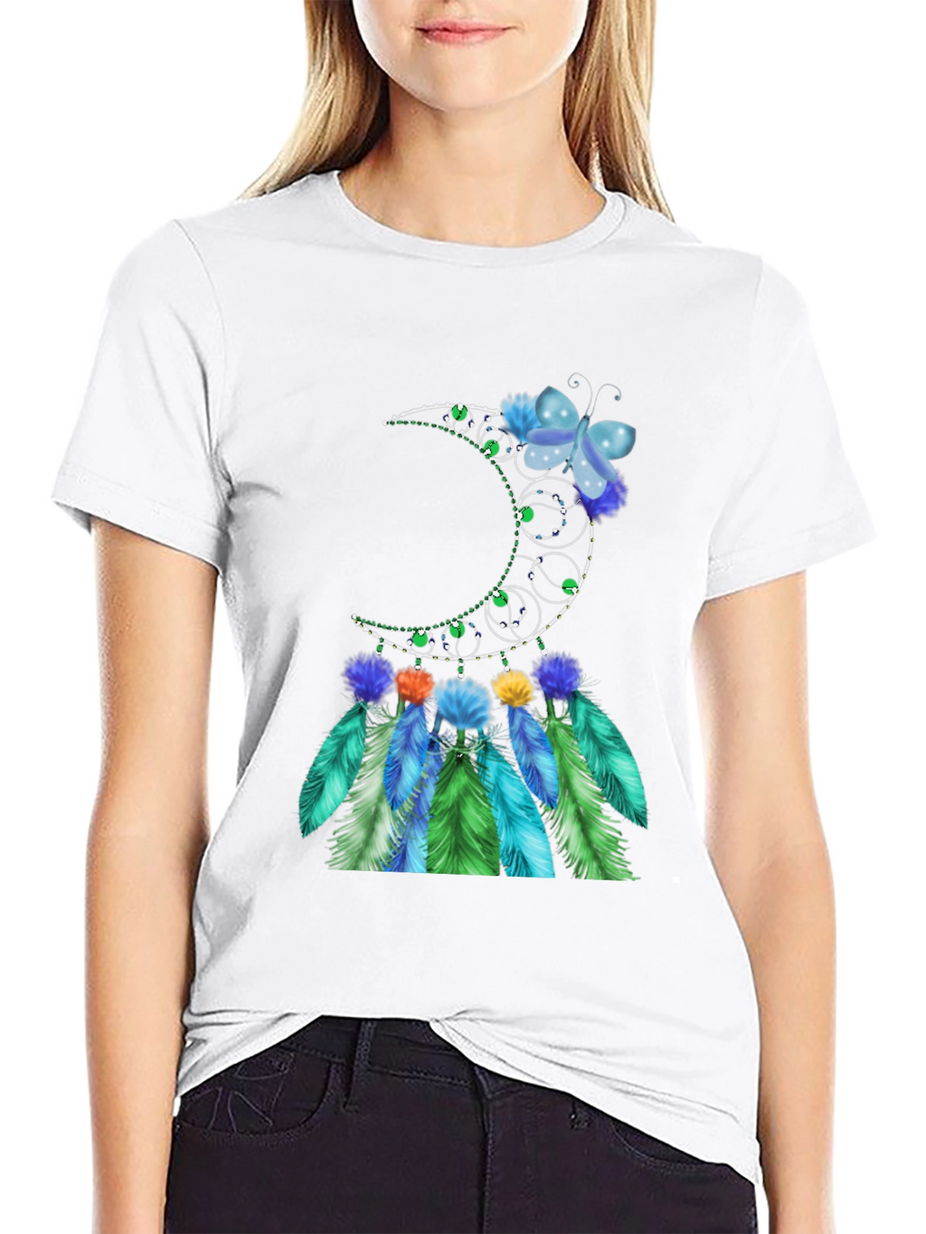 Moon Butterfly Dreamcatcher Graphic Tee